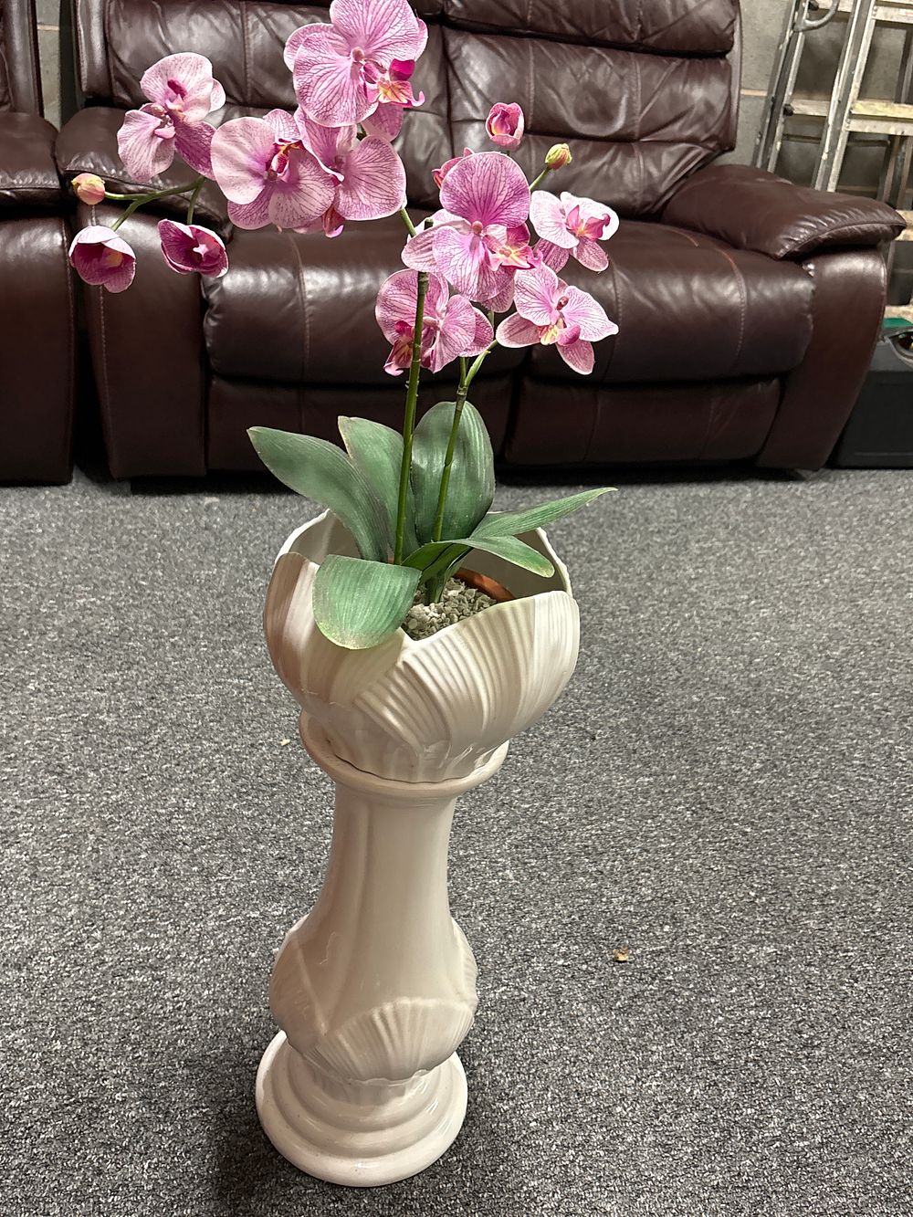Lot 418: Jardiniere with artificial plant