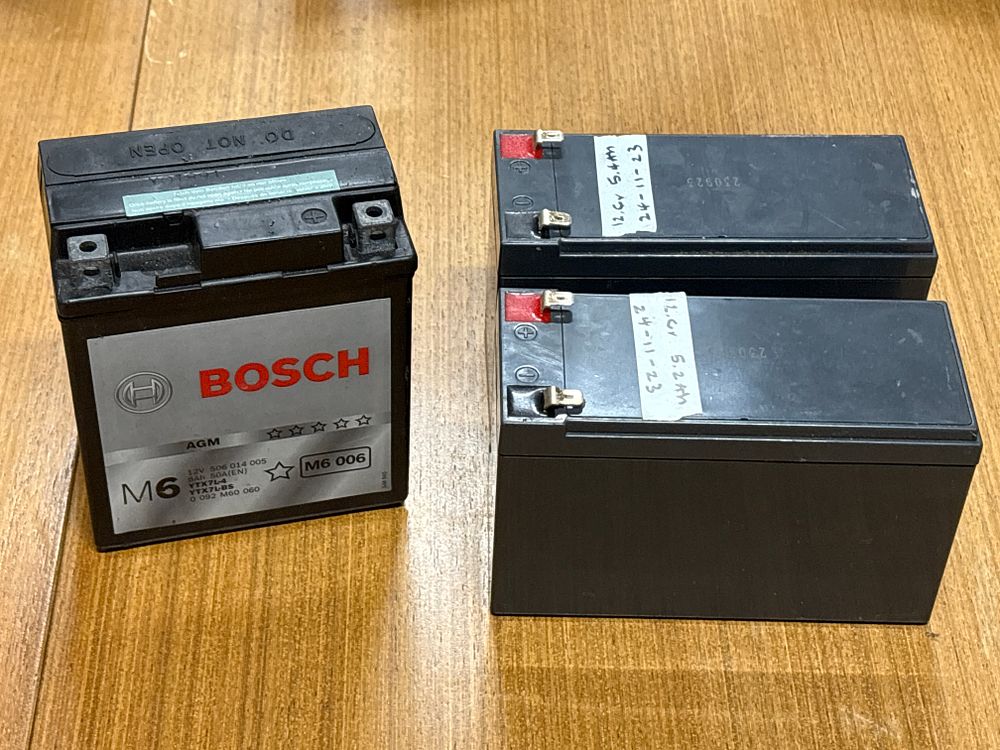 Lot 161: Three Small 12 Volt Batteries
