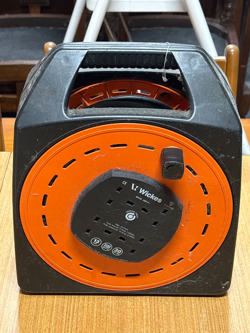 Lot 168: Wickes 30 Metre 4 Socket Extension Reel