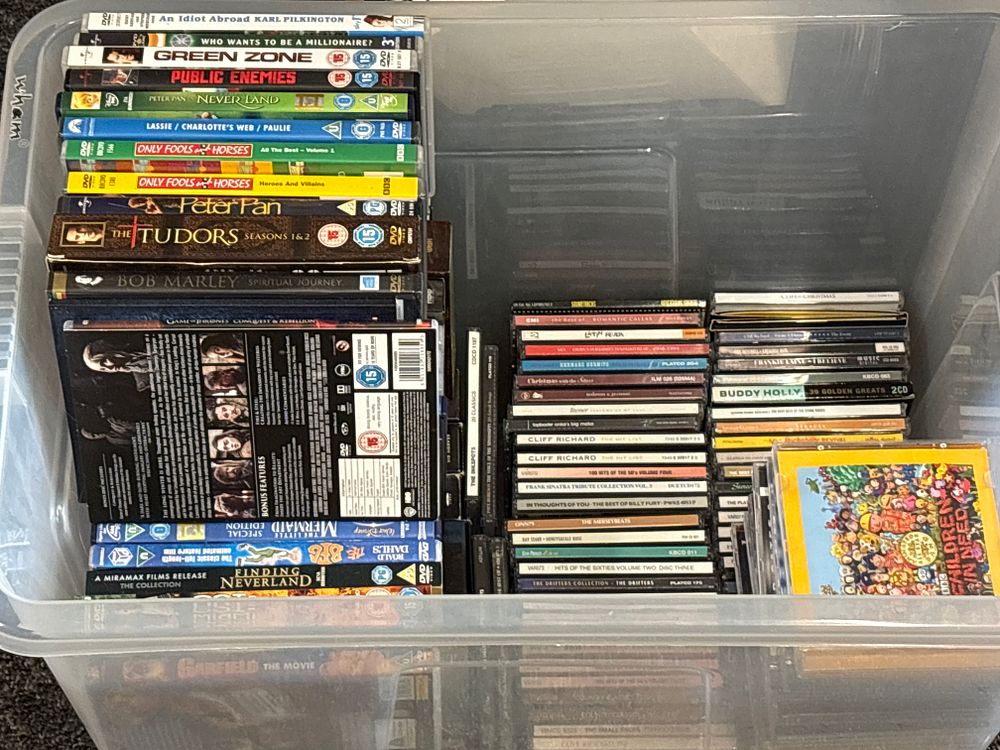 Lot 190: Box of CD’s and DVD’s