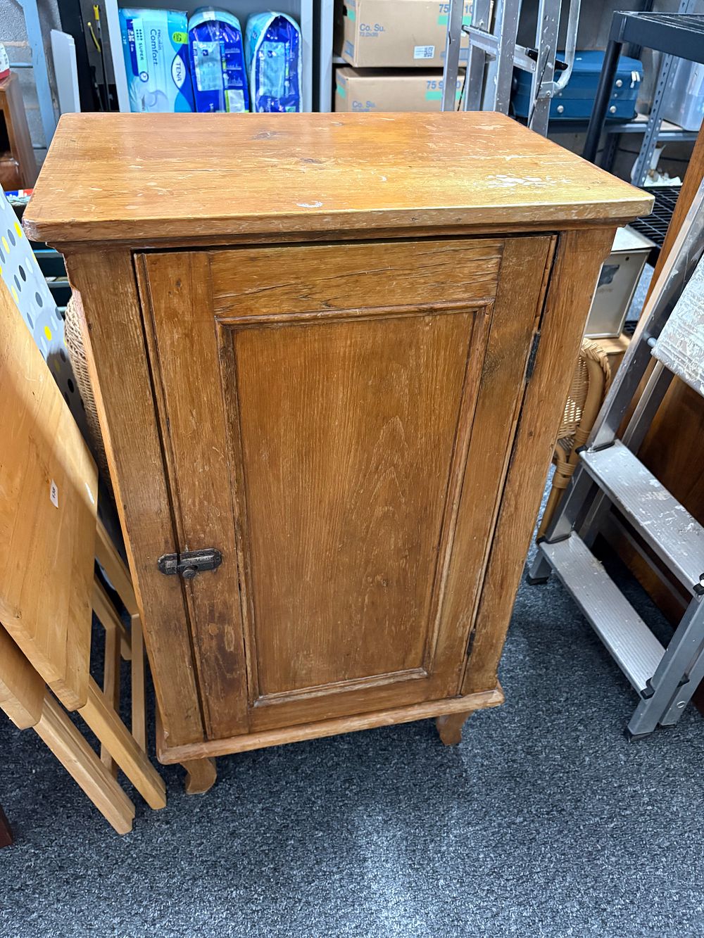 Lot 138a: Antique Pine Cabinet With Shelves
