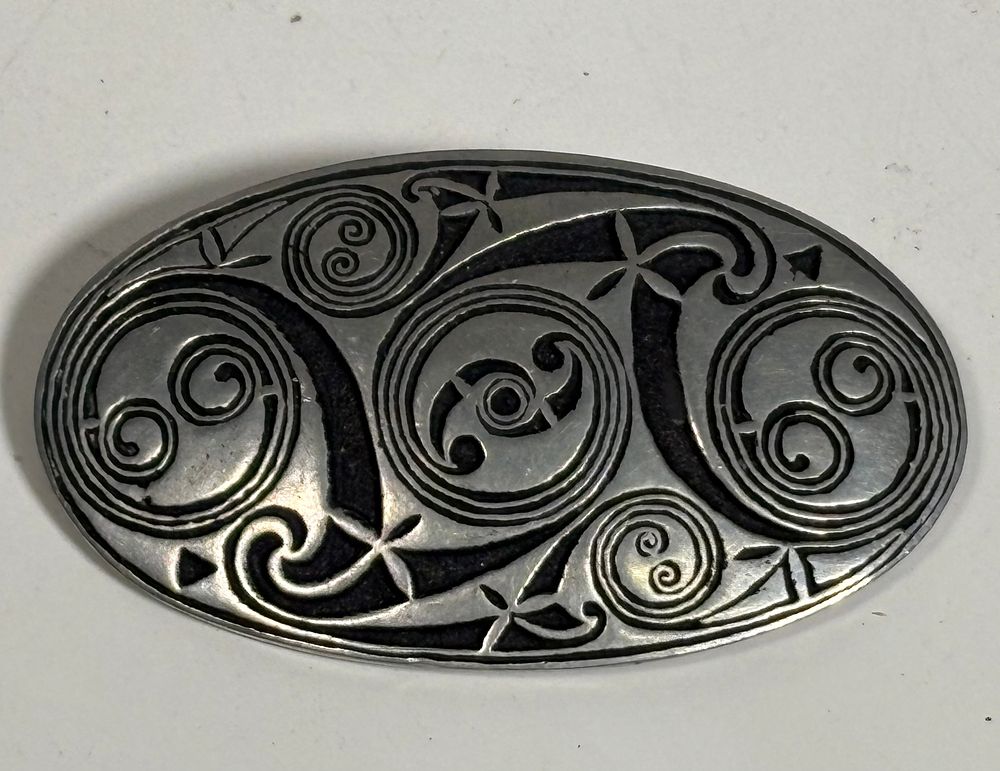 Lot 213: St. Justin’s Cornwall Pewter Brooch