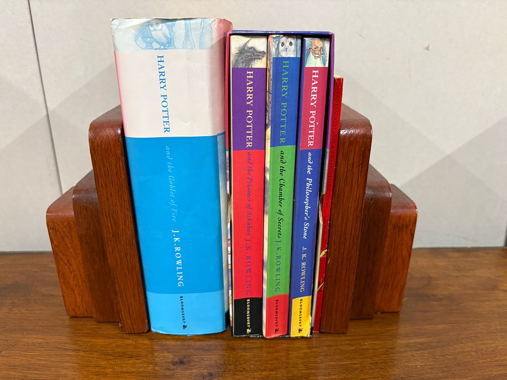 Lot 214: Pair of Wooden Book Ends