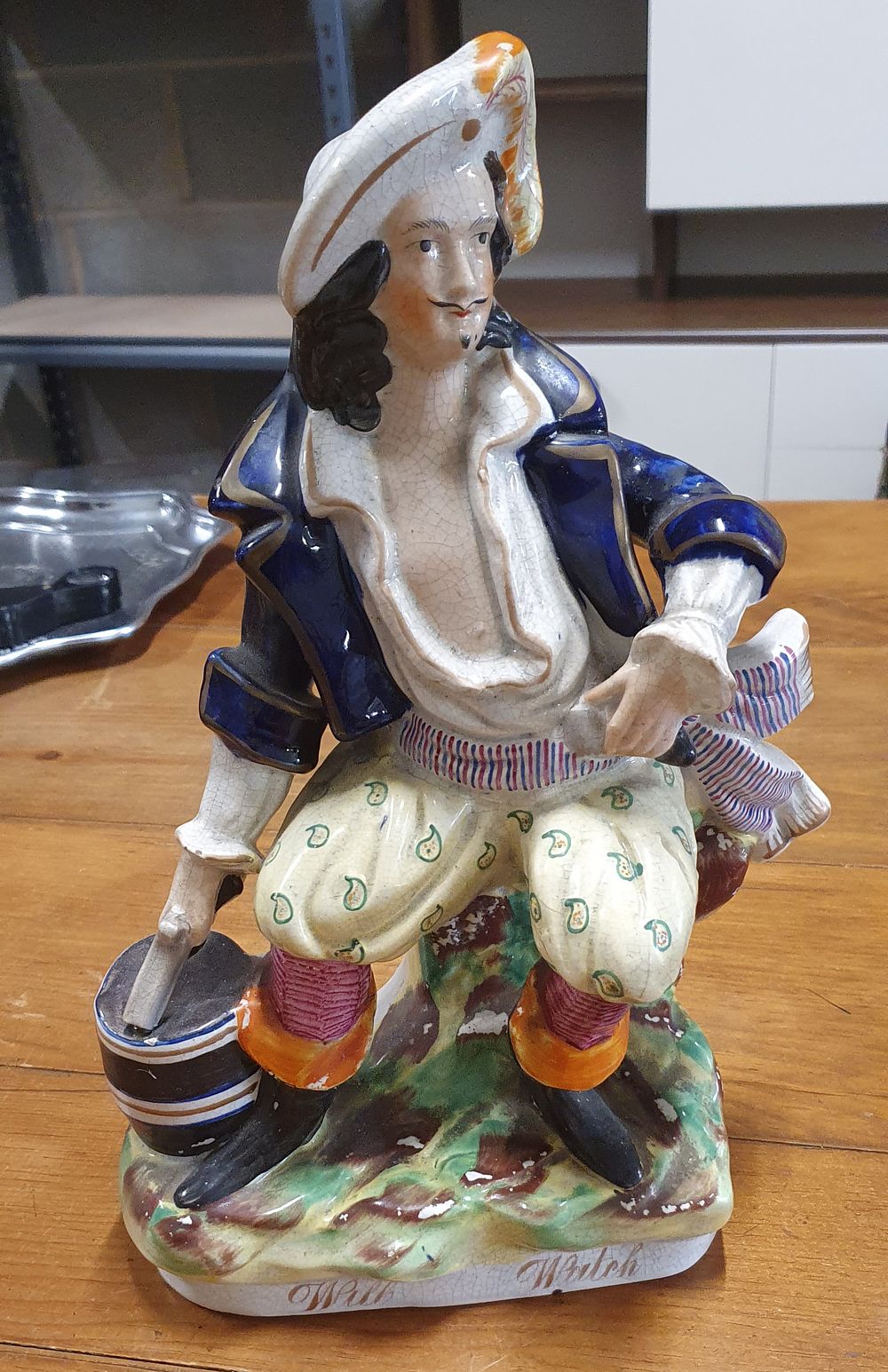 Lot 224: Grand Staffordshire figure of Will watch