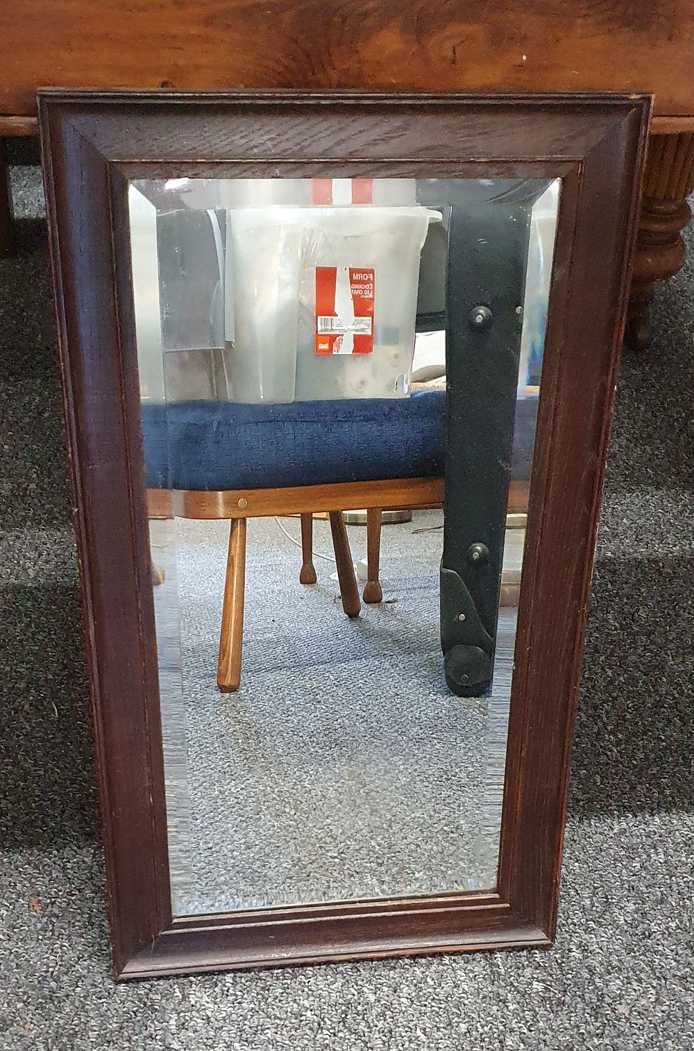 Lot 236: Small wooden framed mirror