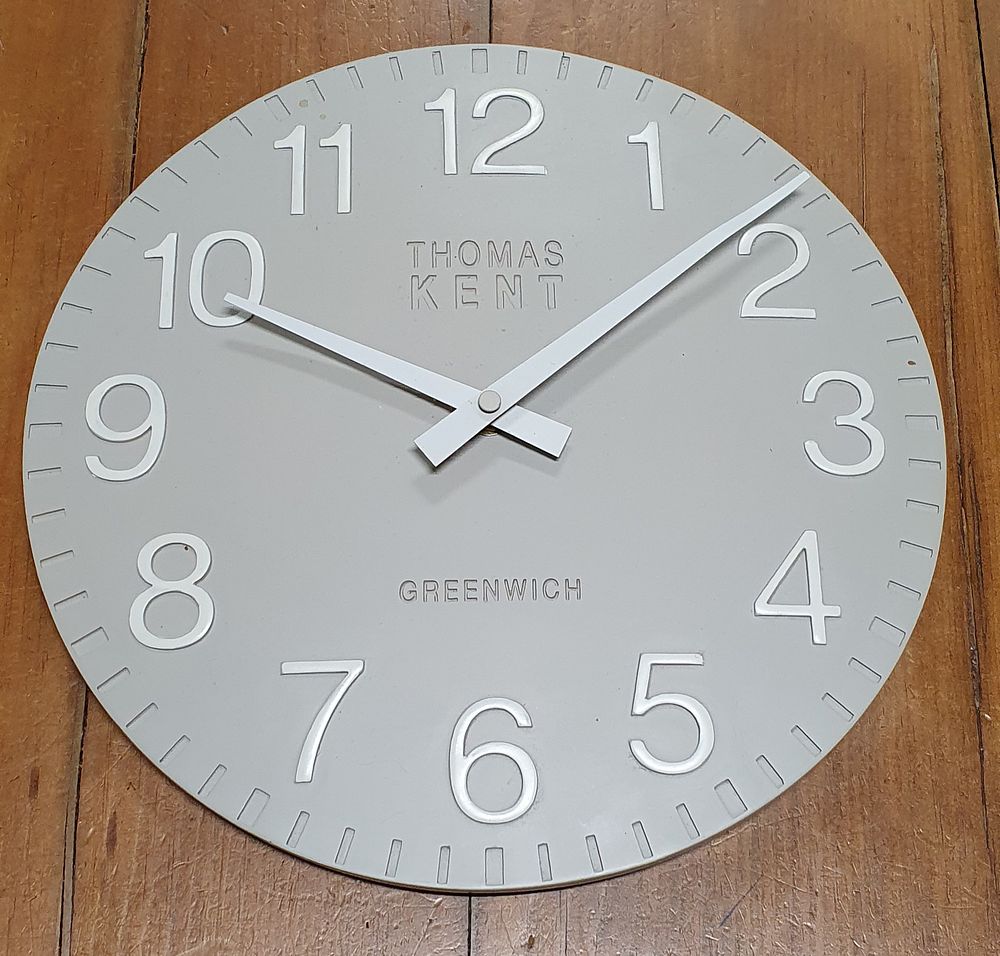 Lot 240: Greenwich Thomas Kent 12" Grey wall clock