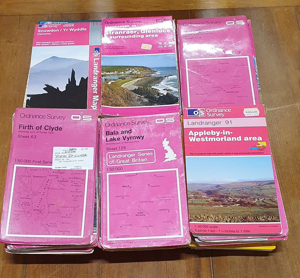 Lot 242: Job lot of ordnance survey landranger maps