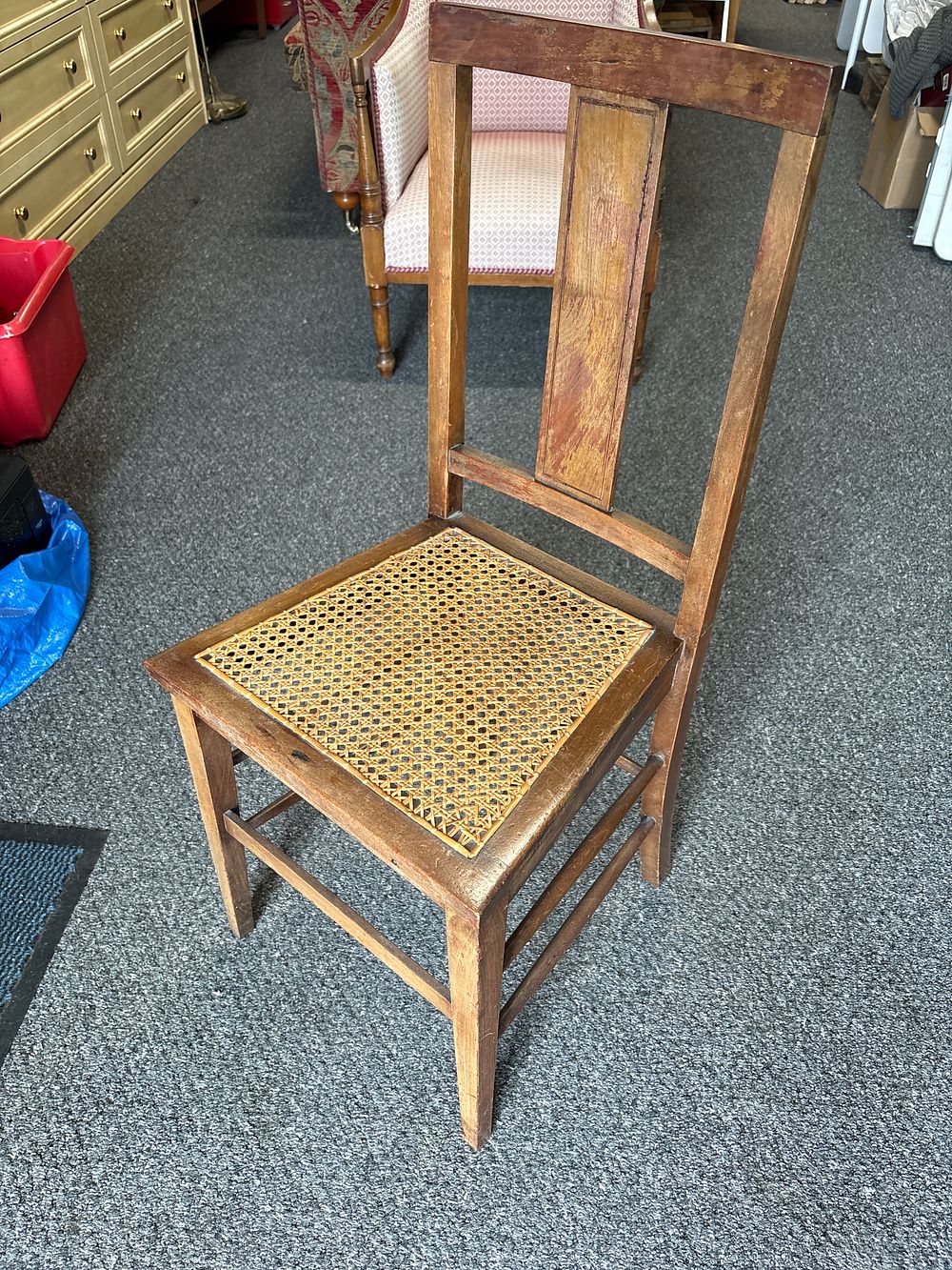 Lot 207a: Vintage Cane Seated Chair