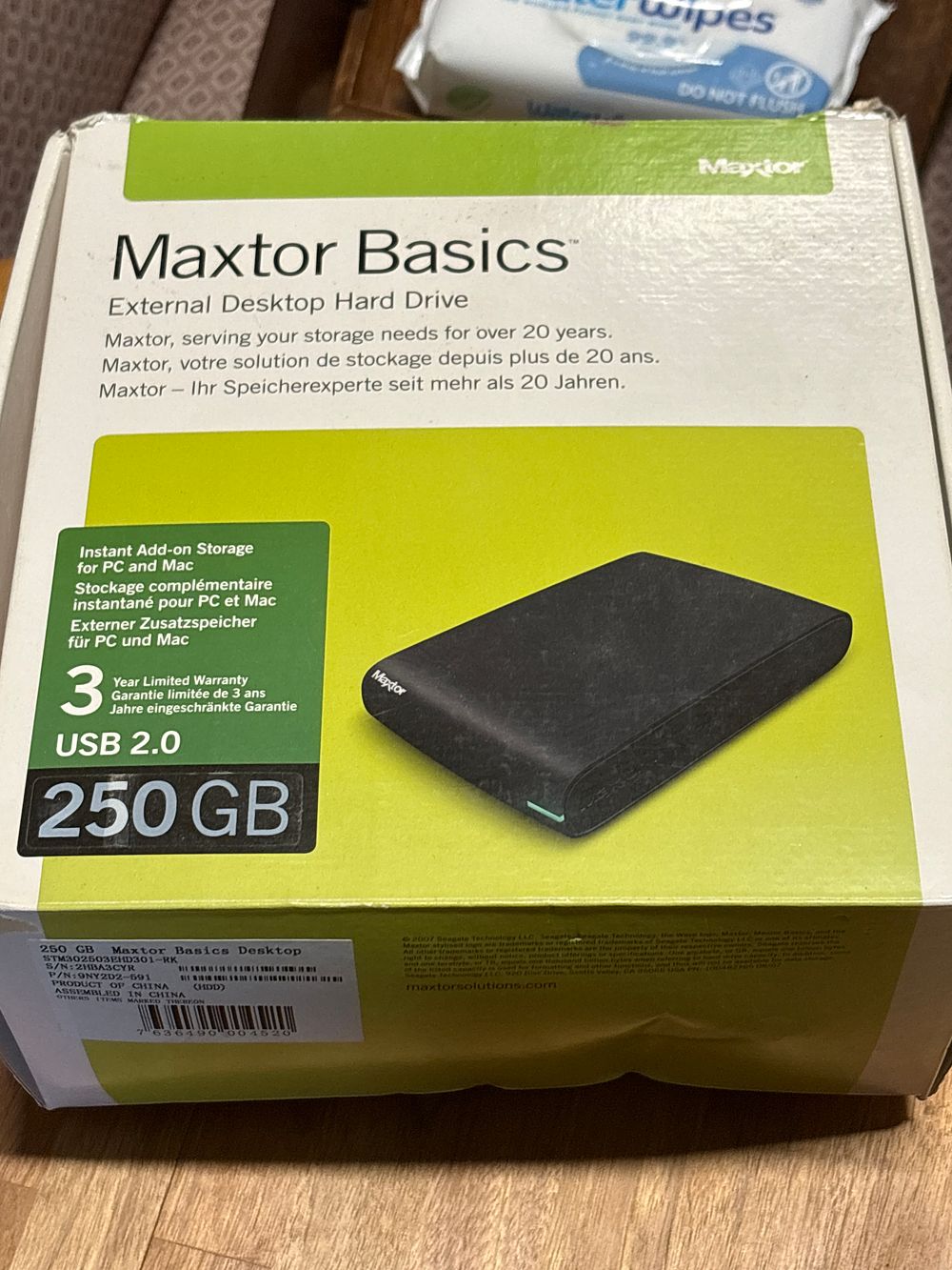 Lot 170a: Working Maxtor 250gb external drive