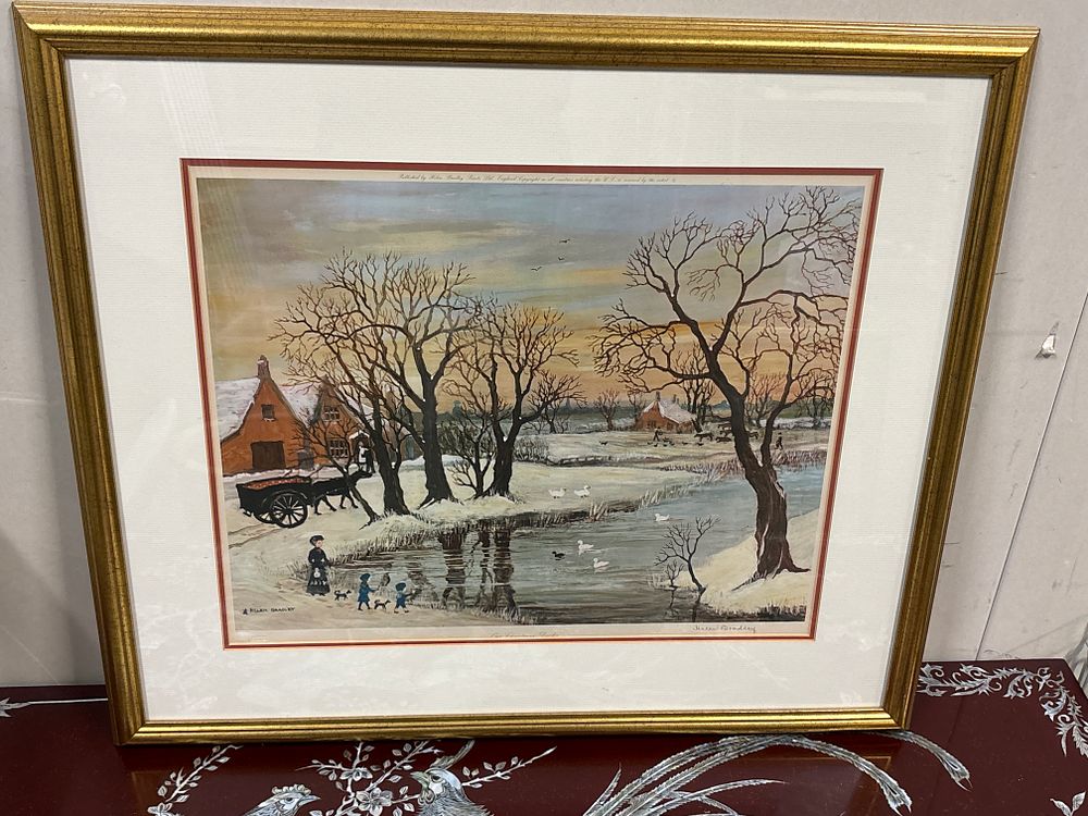 Lot 154: Large Helen Bradley Signed Print NO POSTAGE