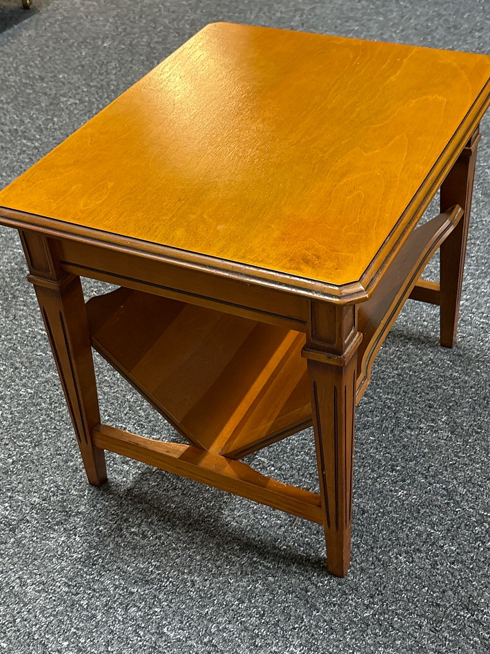 Lot 161: Side Table With Magazine Rack underneath