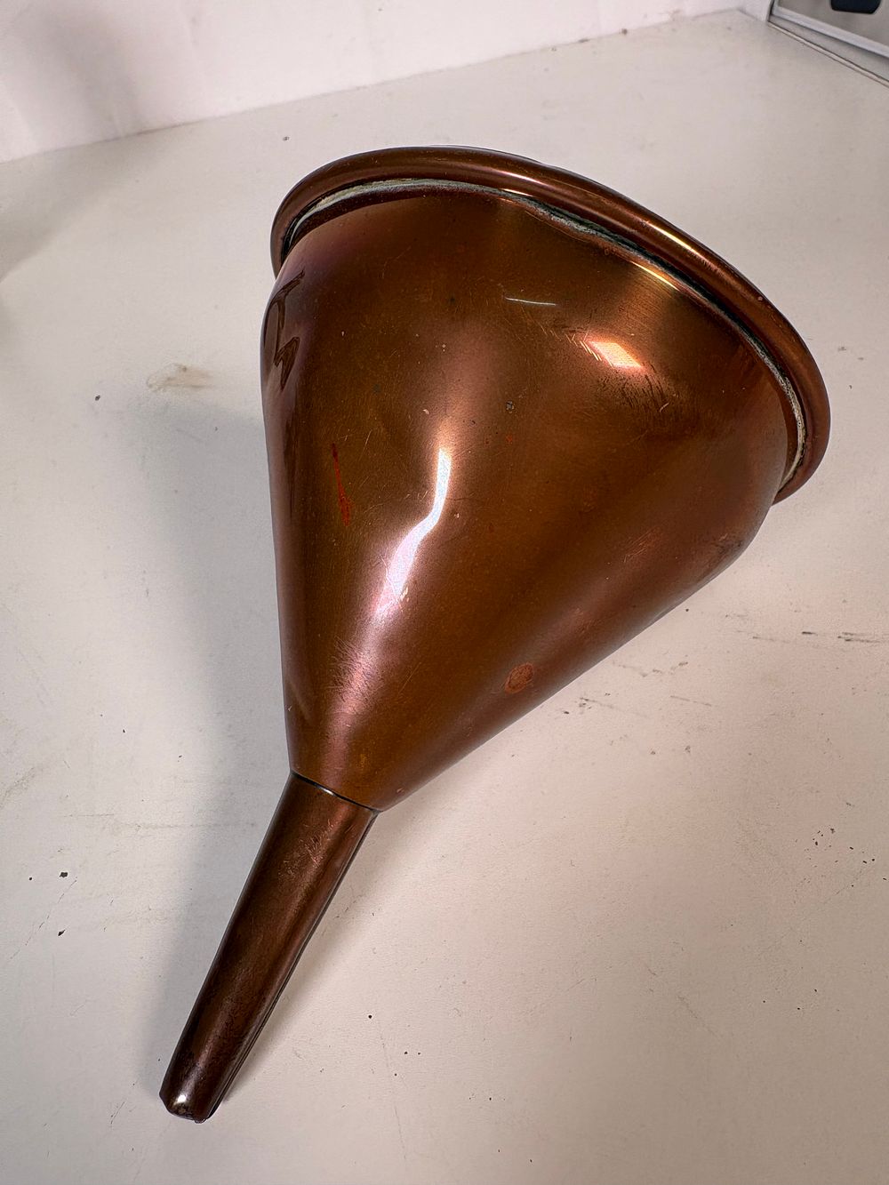 Lot 179: Antique Copper Wine Funnel