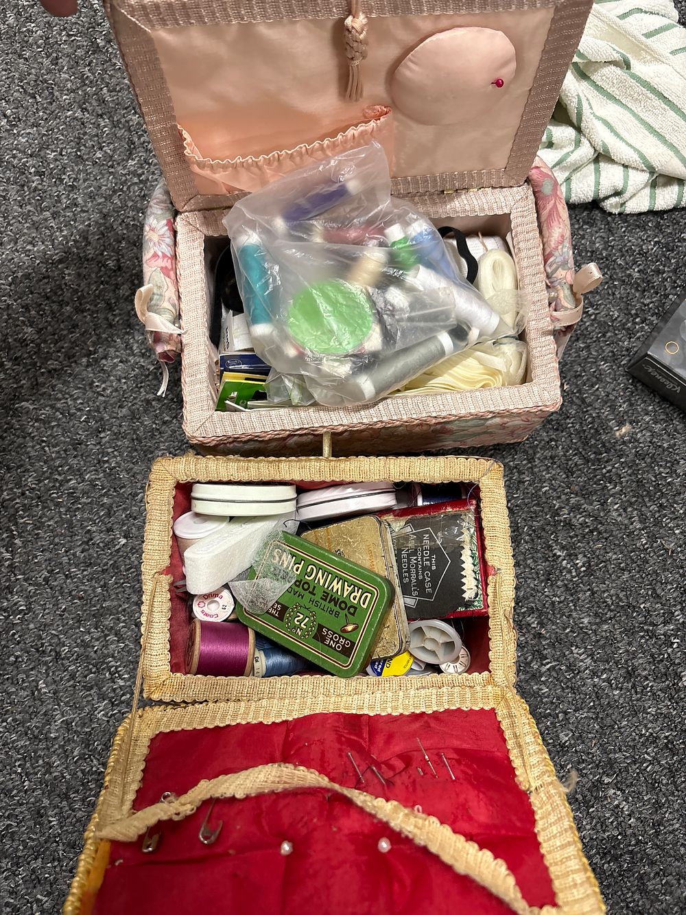 Lot 212: Two Sewing Boxes and contents