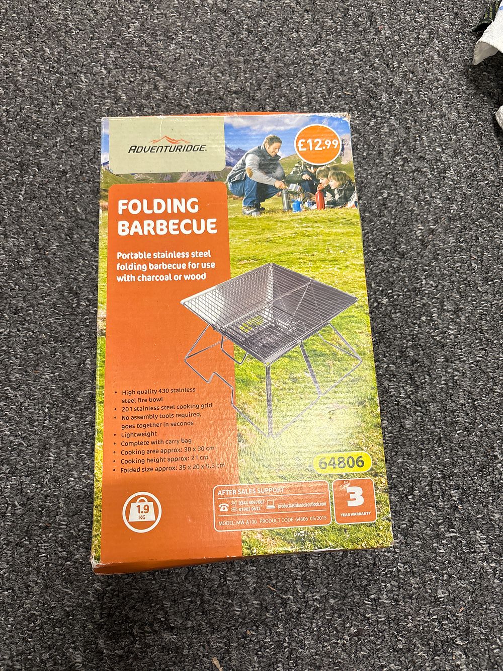 Lot 213: Boxed adventuridge Folding Barbecue