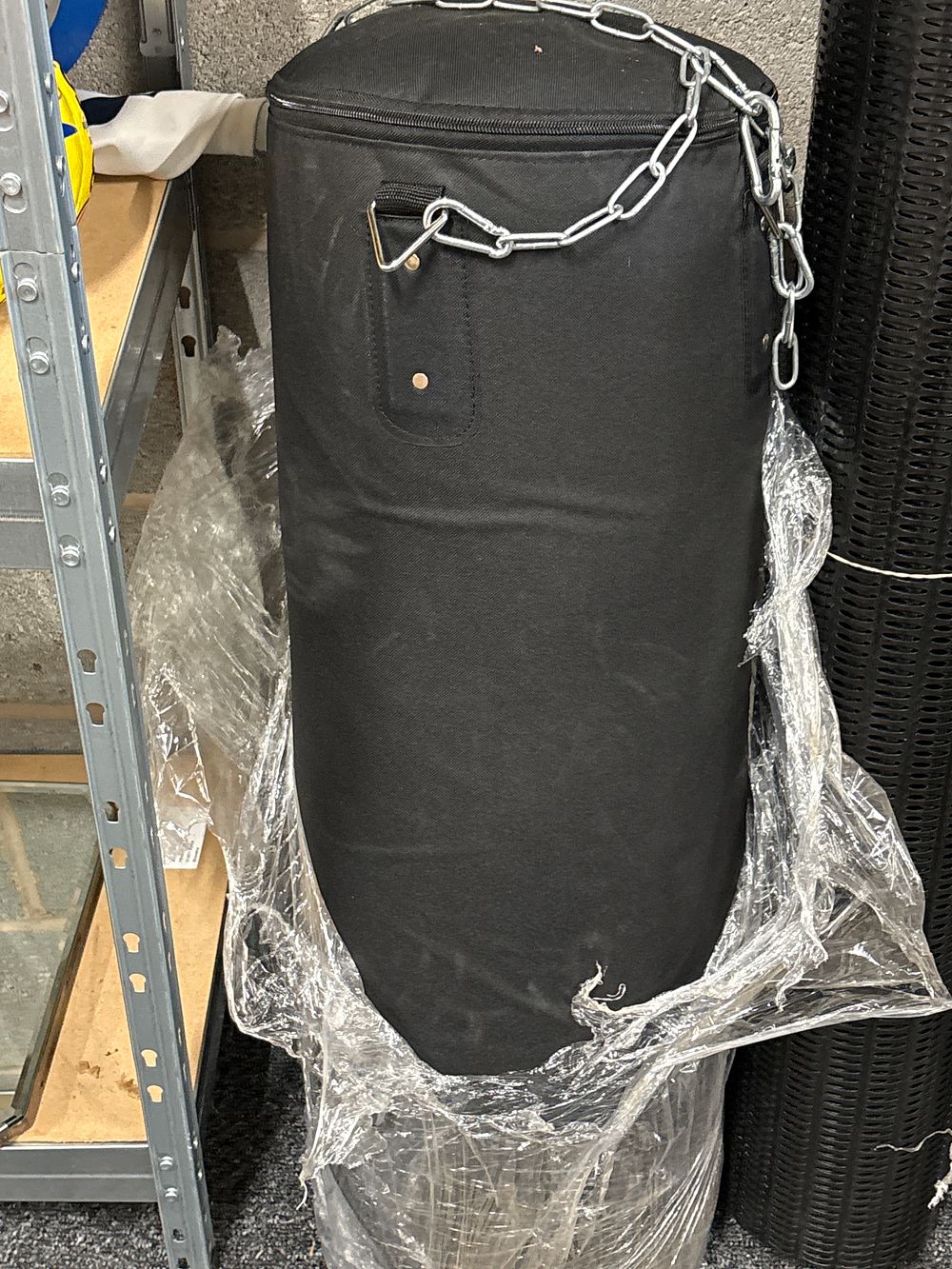 Lot 220: Punch Bag with Hanging Chains