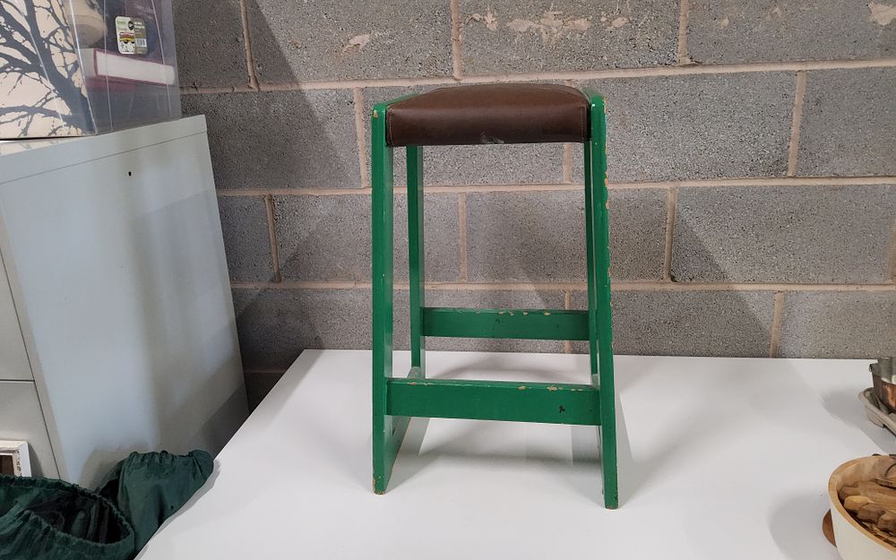 Lot 241: Stool with leatherette seat