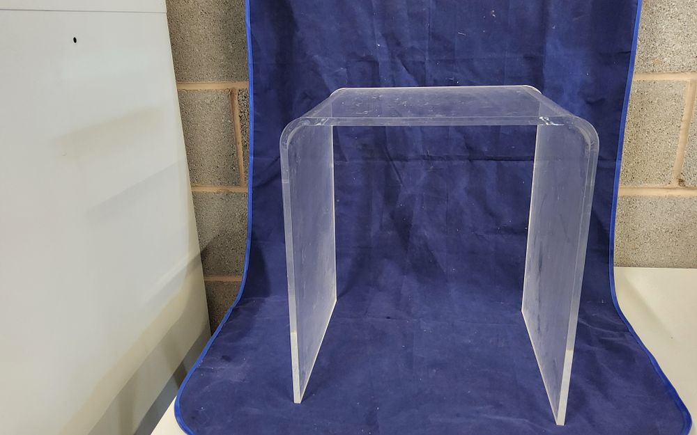 Lot 242: Clear Acrylic side table