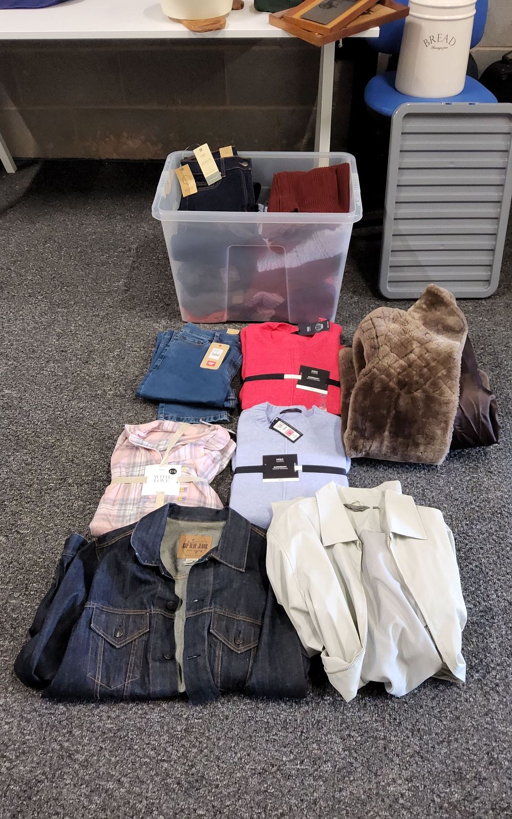 Lot 245: Box of clothes