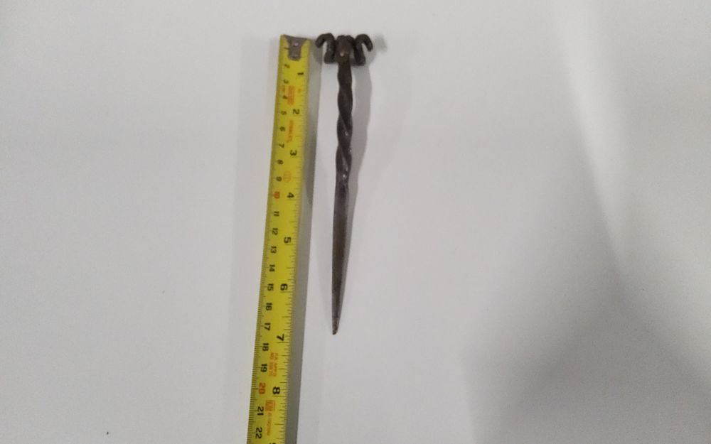 Lot 267: Metal rams head letter opener