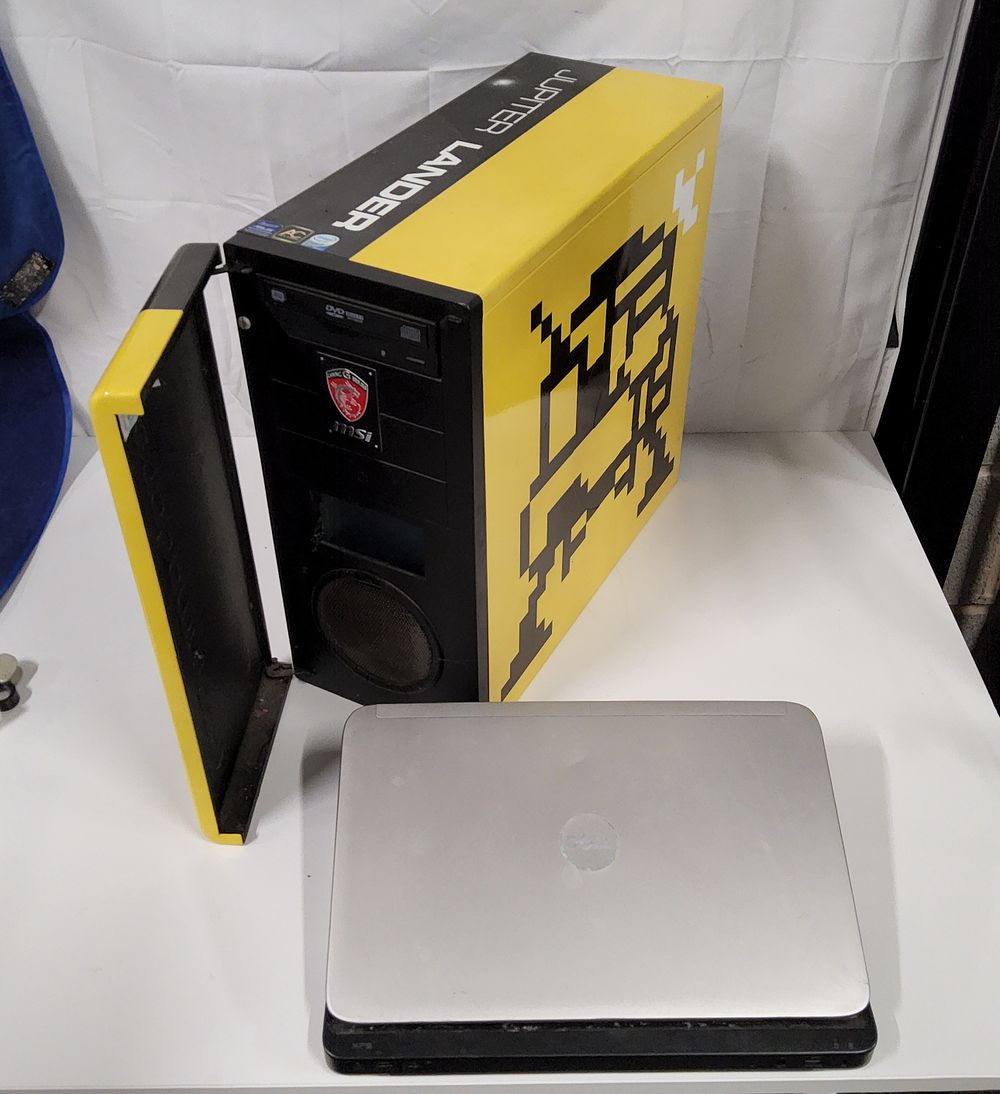 Lot 176: Commodore Themed Computer Tower Case and Laptop. As pictured.