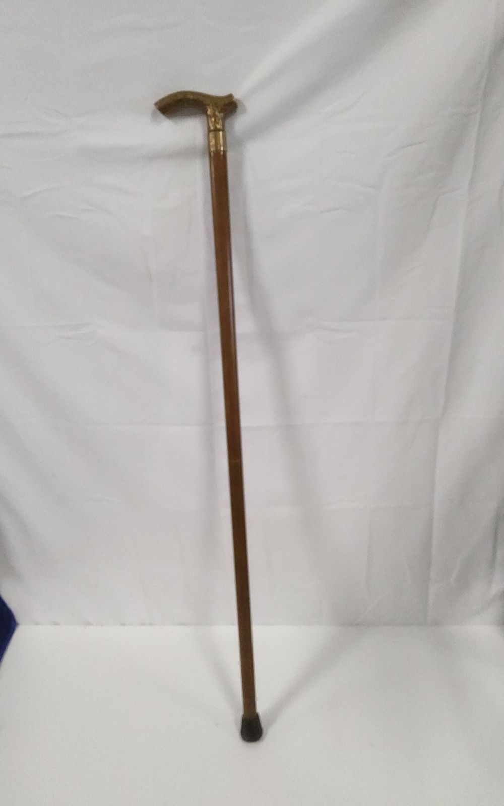 Lot 228: Brass handle walking stick