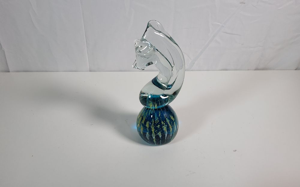 Lot 67: Vintage Mdina Glass seahorse paperweight,