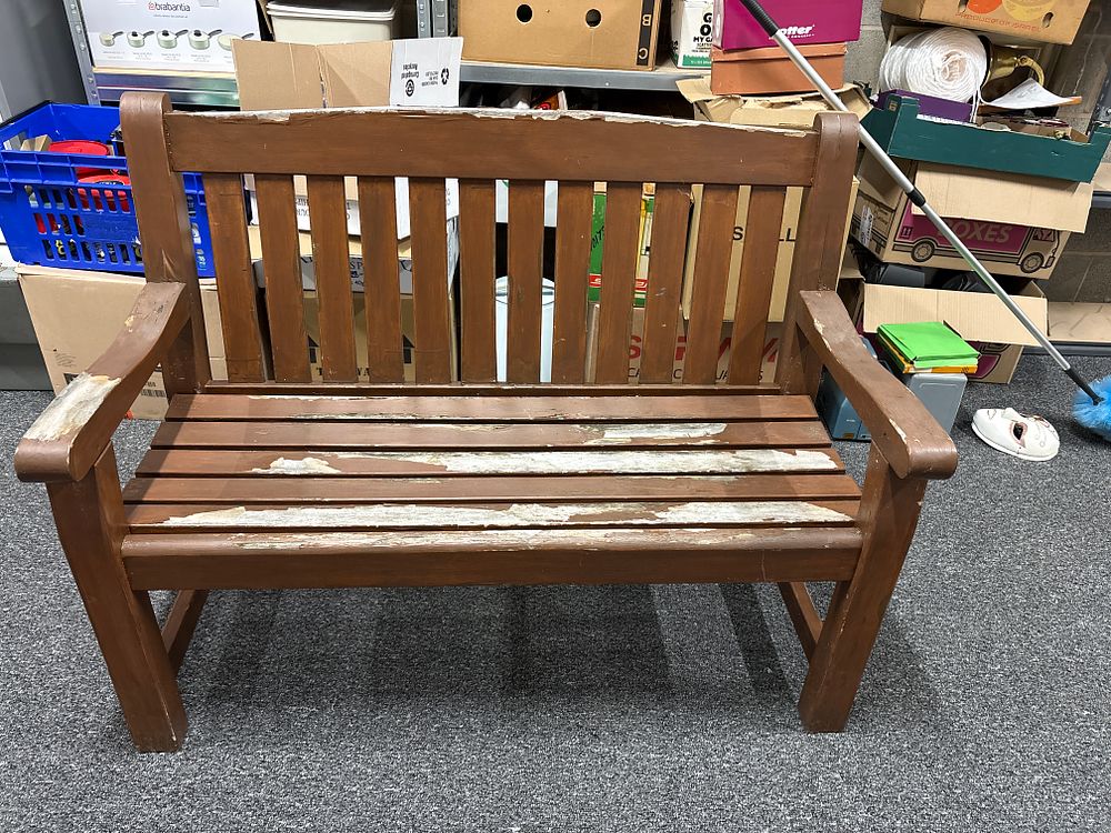 Lot 163: Wooden Garden Bench