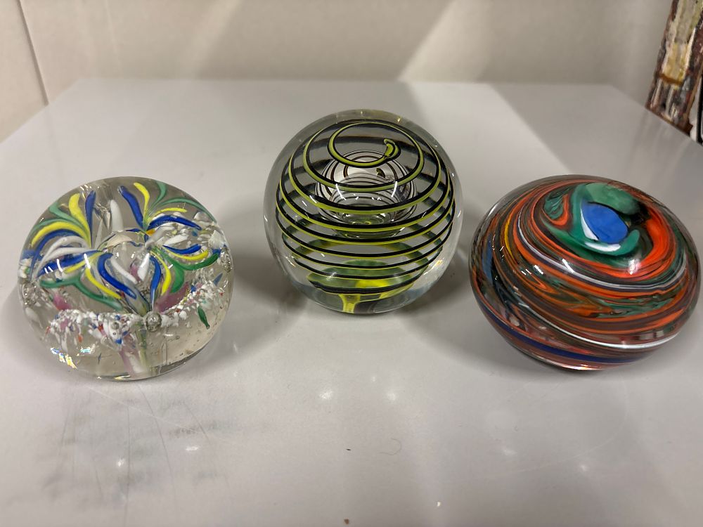 Lot 171: Three Glass Paperweights