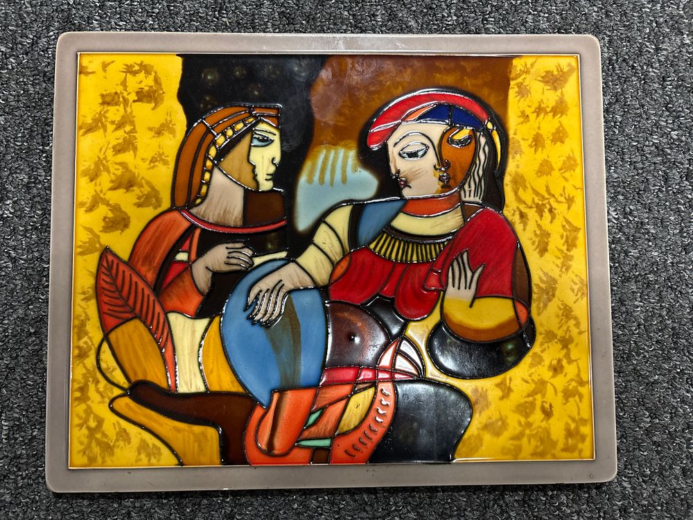 Lot 181: Large Framed Ceramic Tile