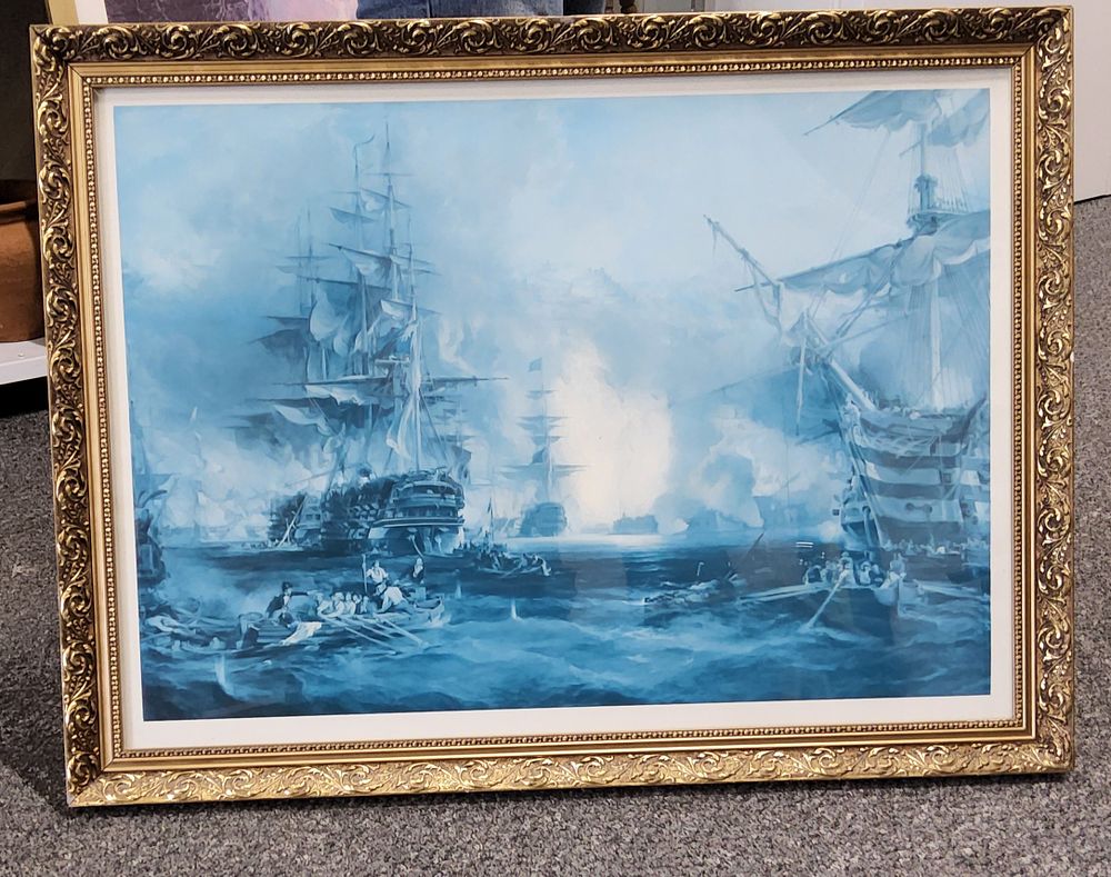 Lot 221: Nautical print.
