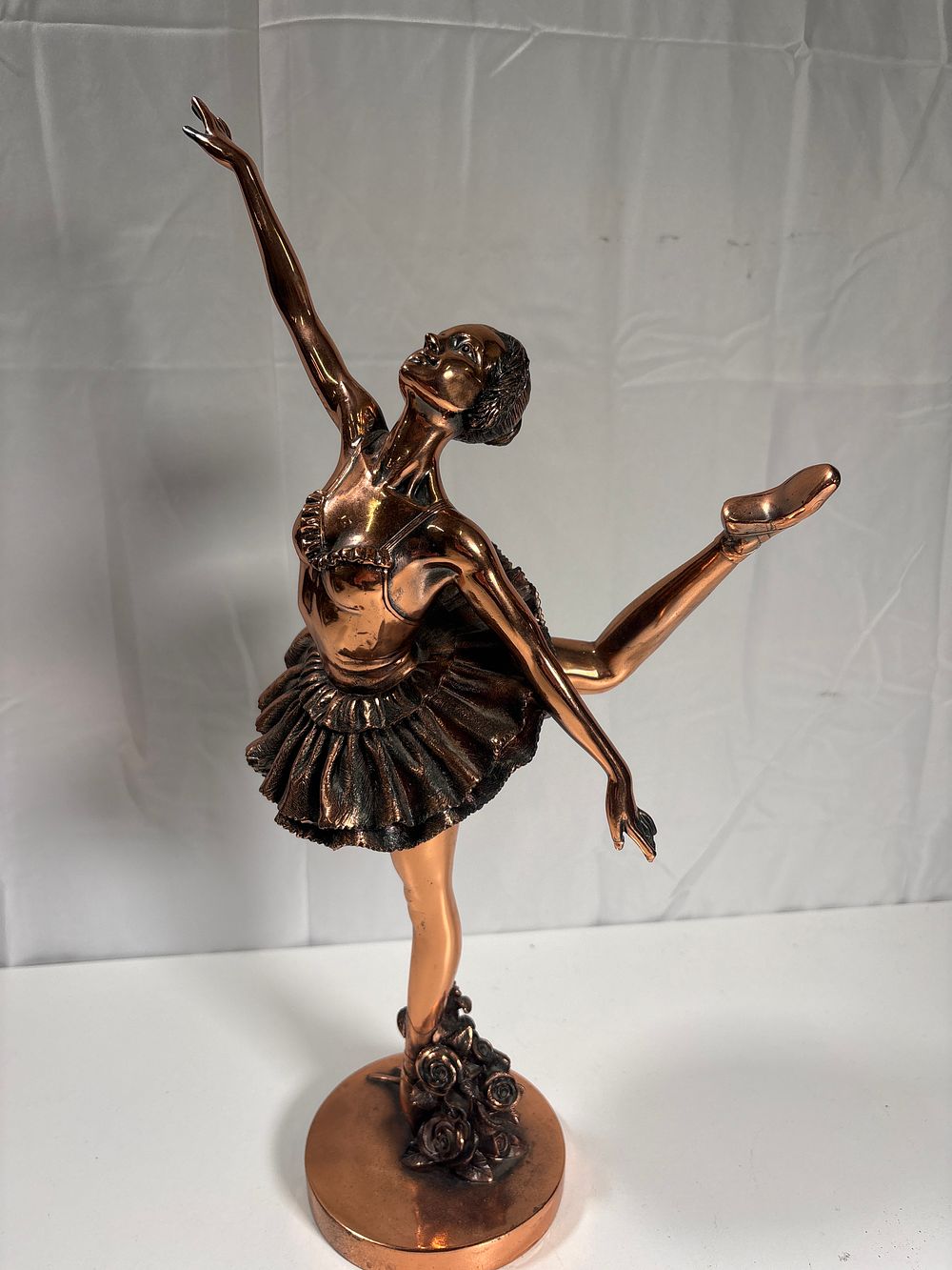 Lot 232: Coppered Ballerina Figurine