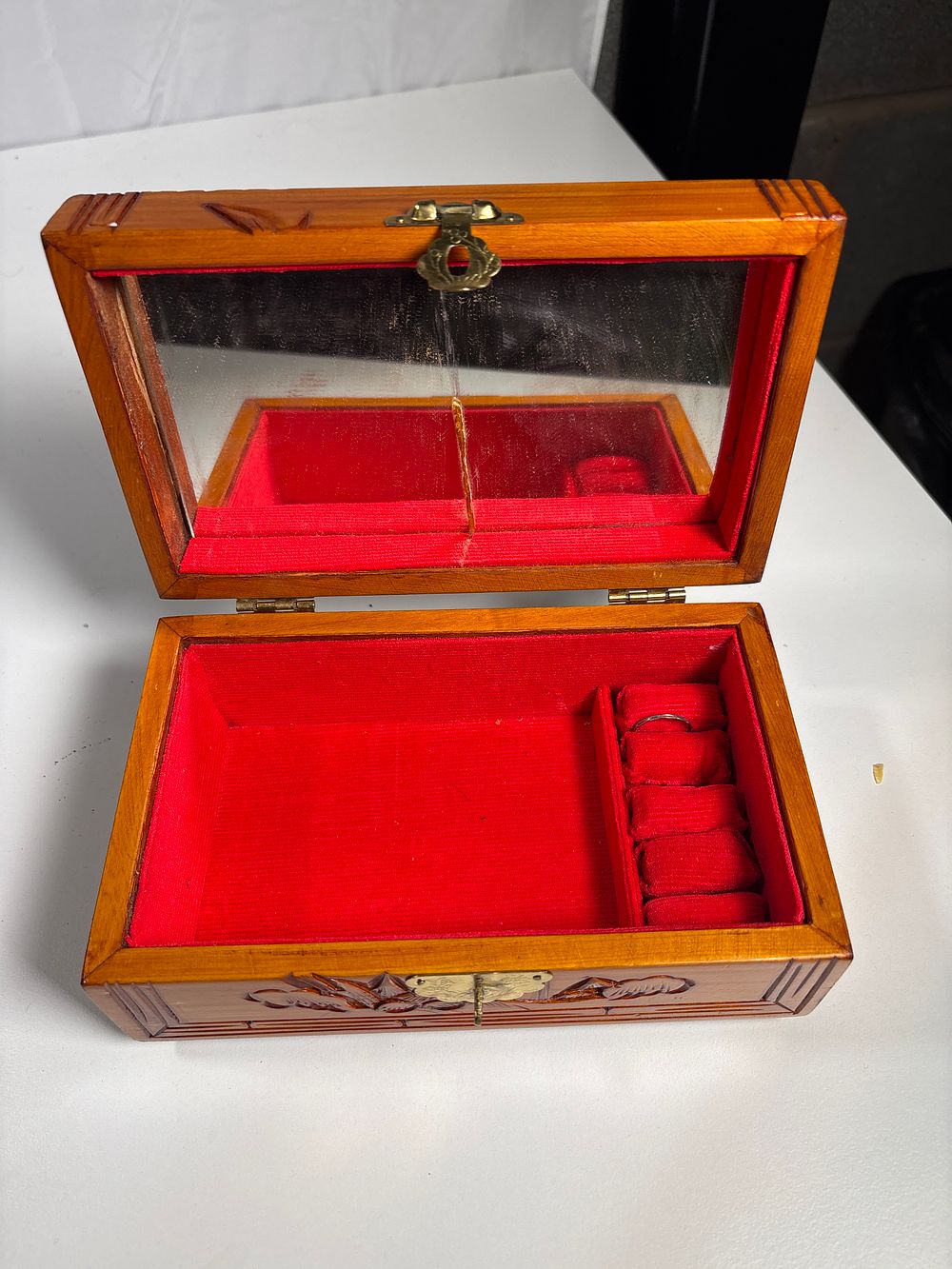 Lot 245: Wooden Jewellery Box