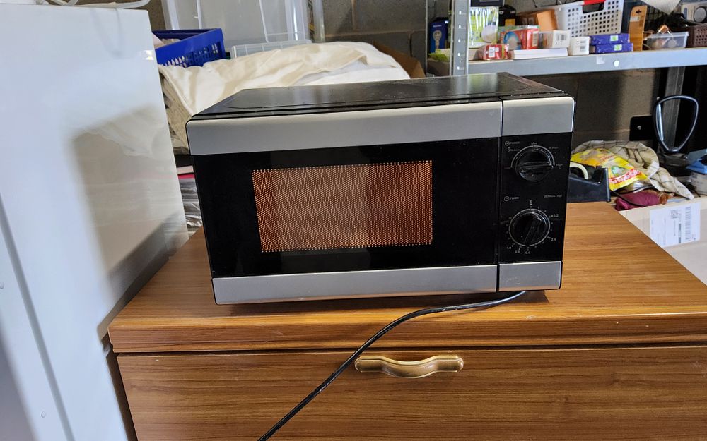 Lot 162: Black microwave