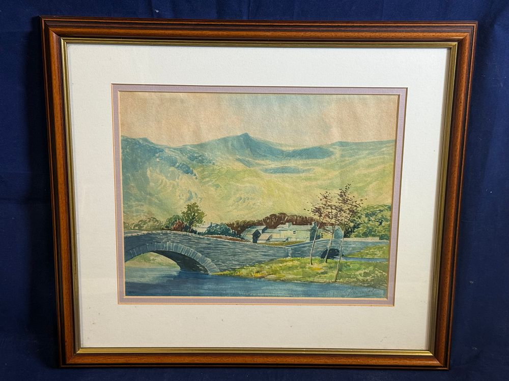 Lot 173: Framed Signed Watercolour