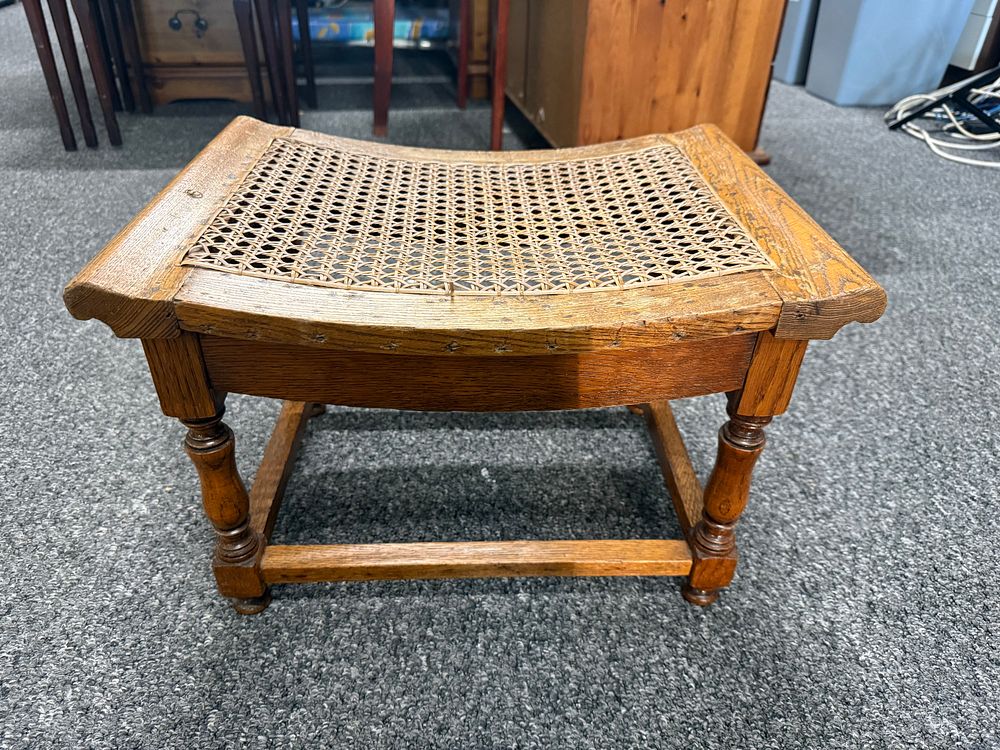 Lot 200: Antique Cane Footstool