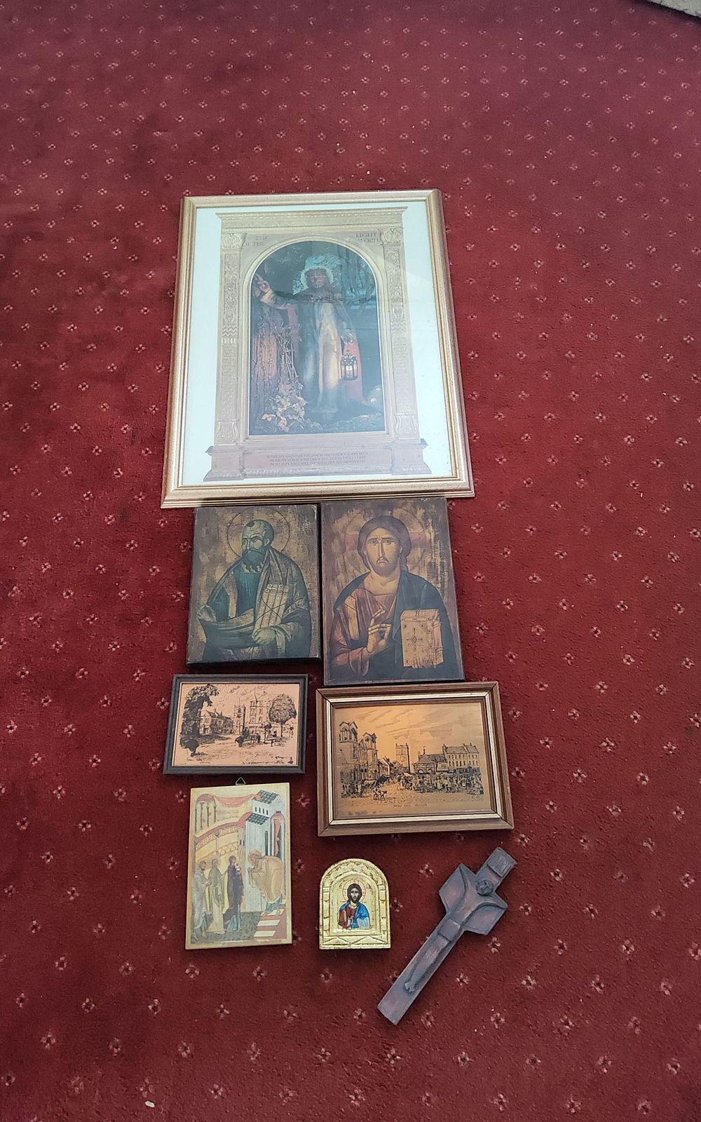 Lot 223: Religious pictures plus other