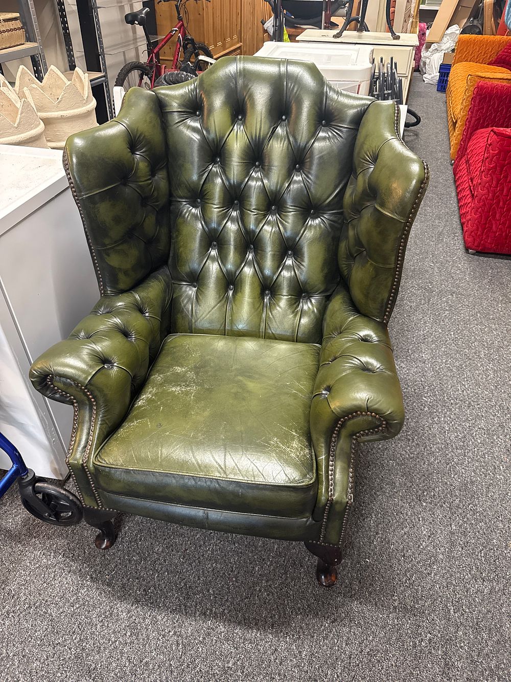 Lot 194: Chesterfield Wingback Chair