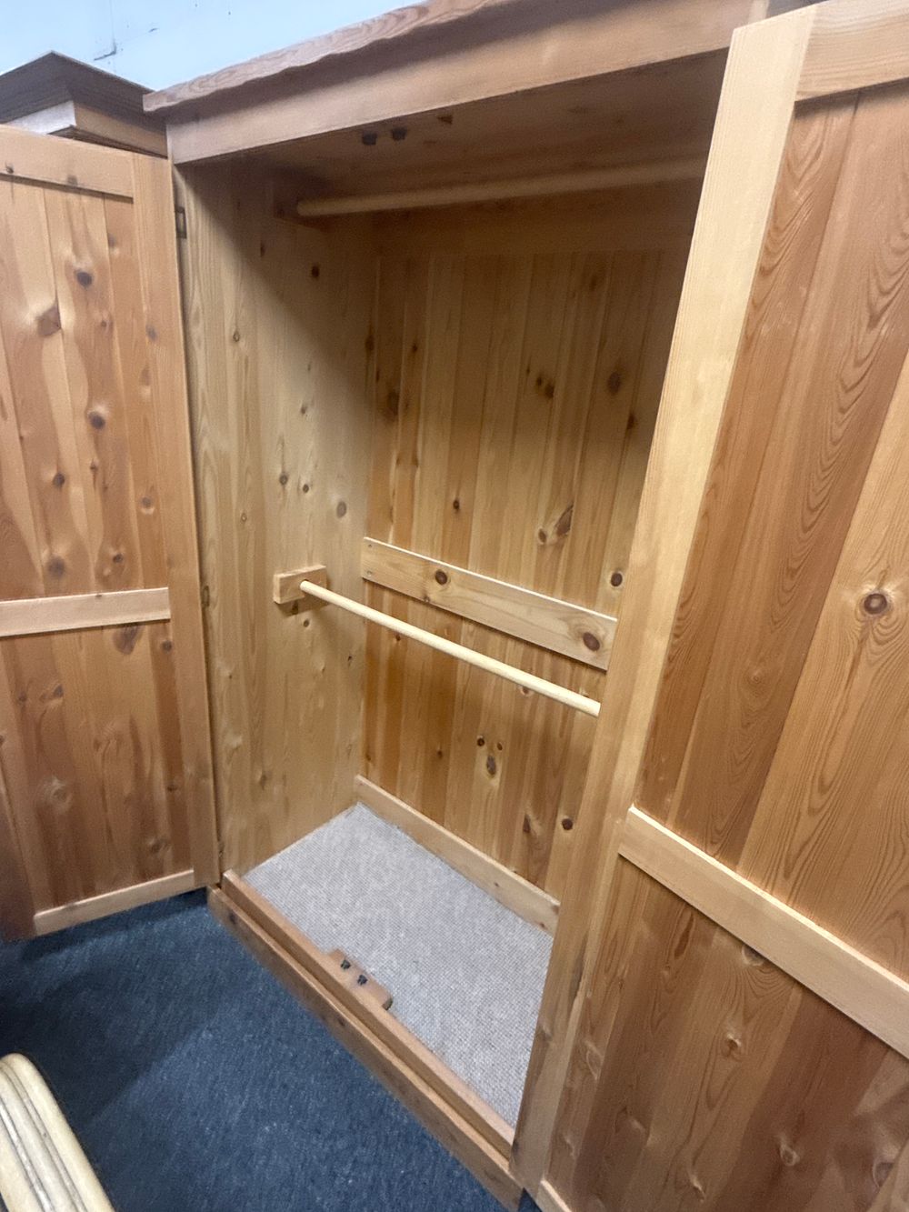 Lot 102a: Pine Two Door wardrobe