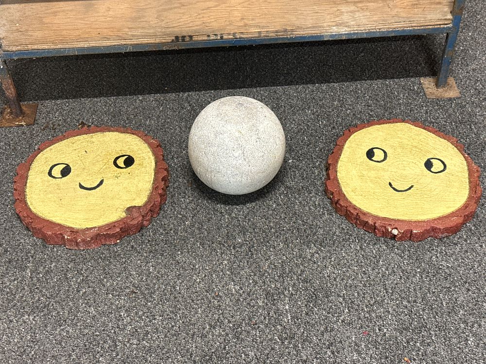 Lot 153: Two concrete Garden Stepping Stones