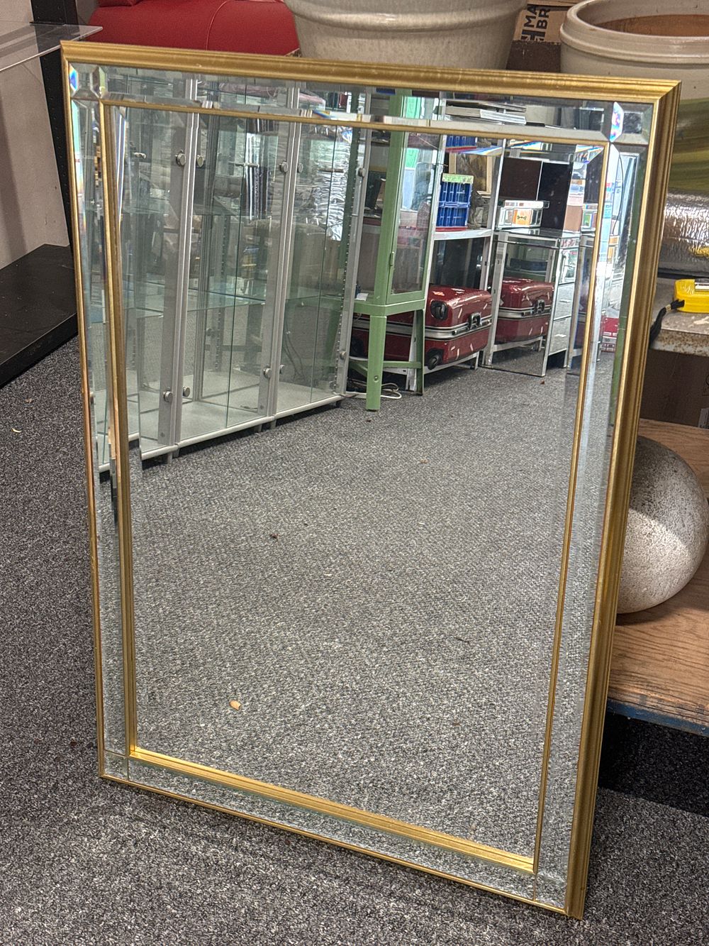 Lot 155: Contemporary Bevelled Mirror