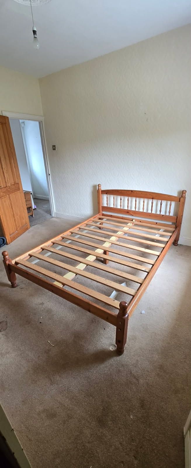 Lot 157: Pine Double Bed Frame