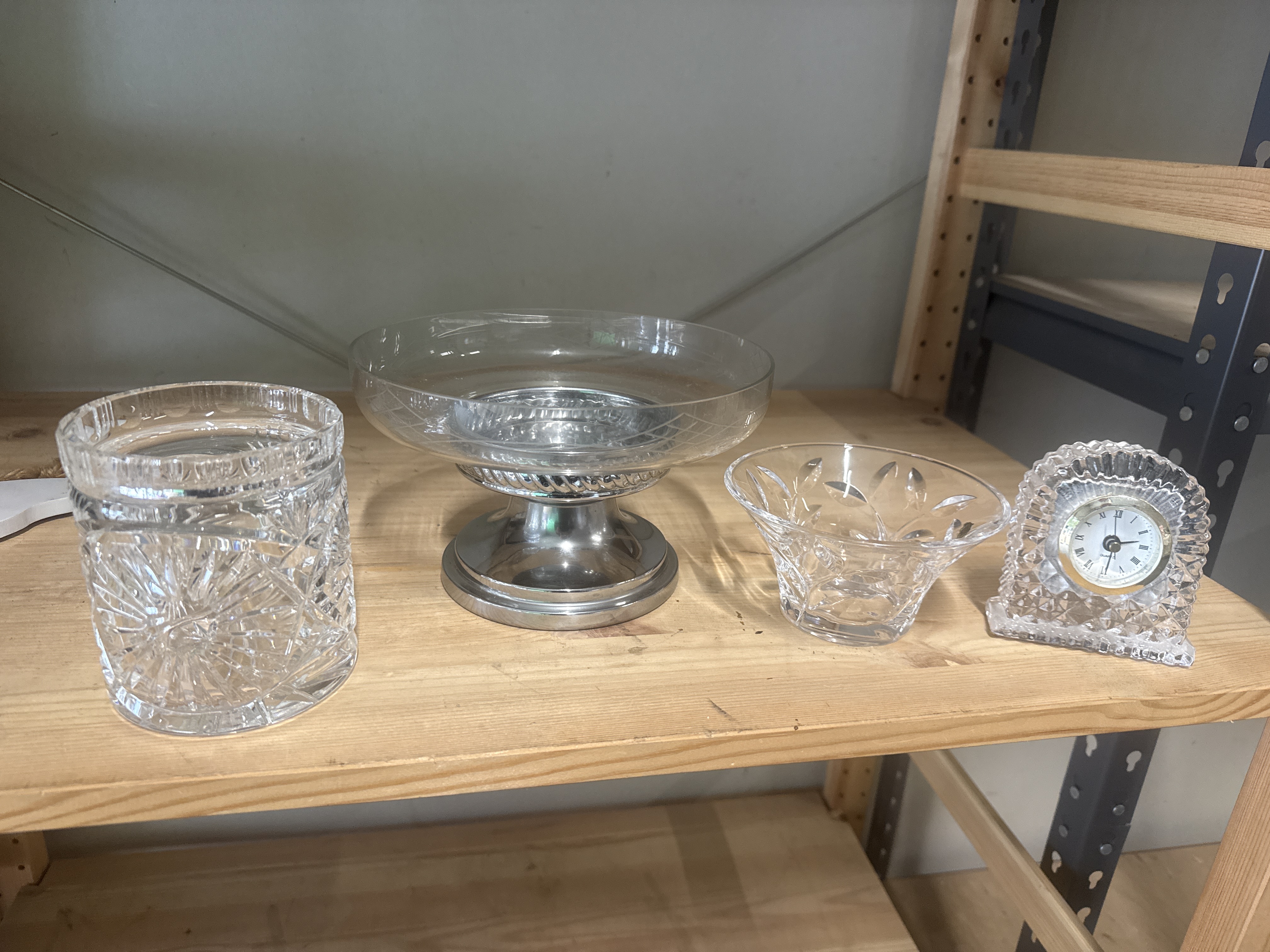 An Assortment of Cut Glass and Crystal Decorative Items
