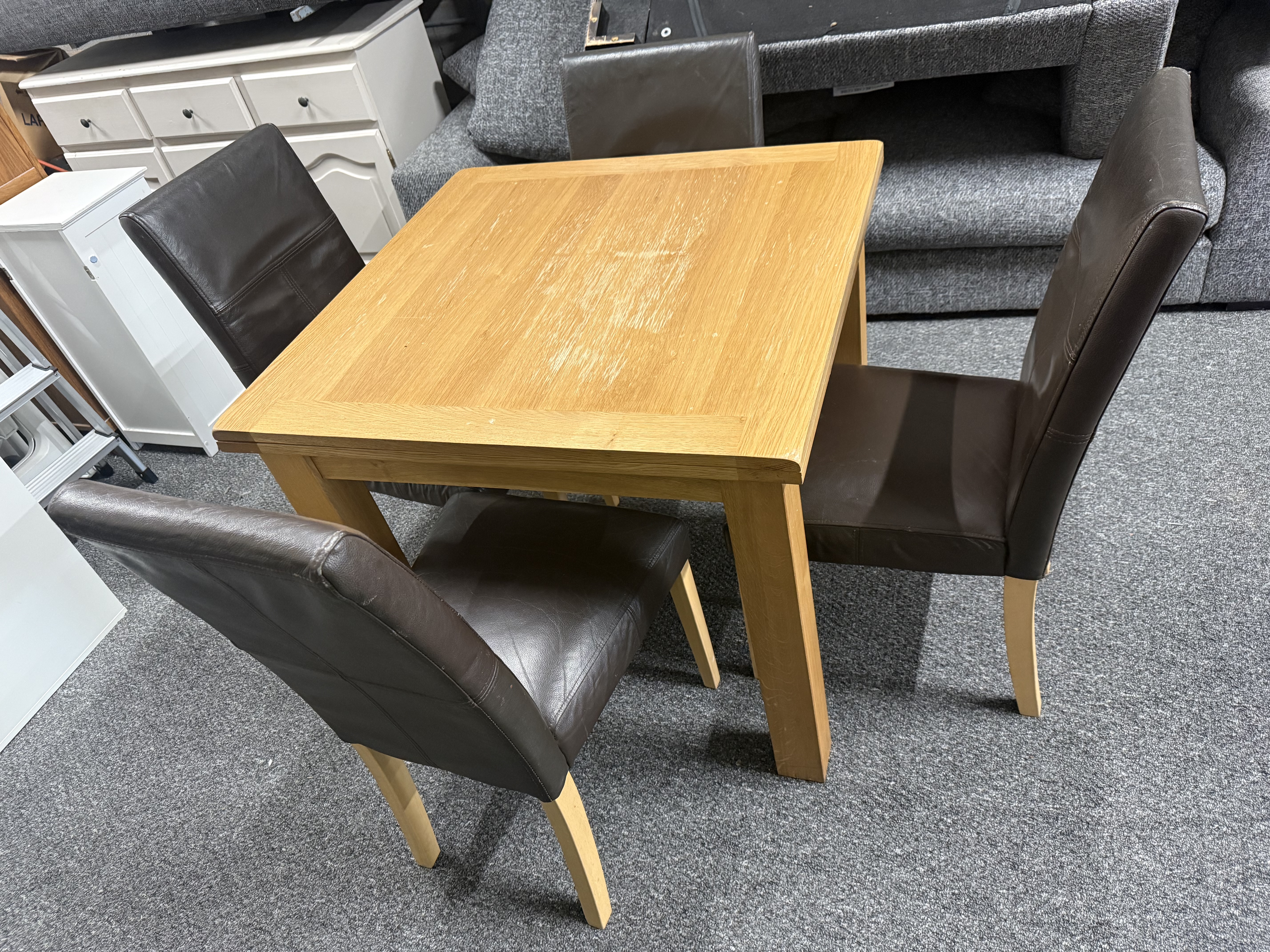 Oslo Oak Extending Dining Table and a Set of Chairs