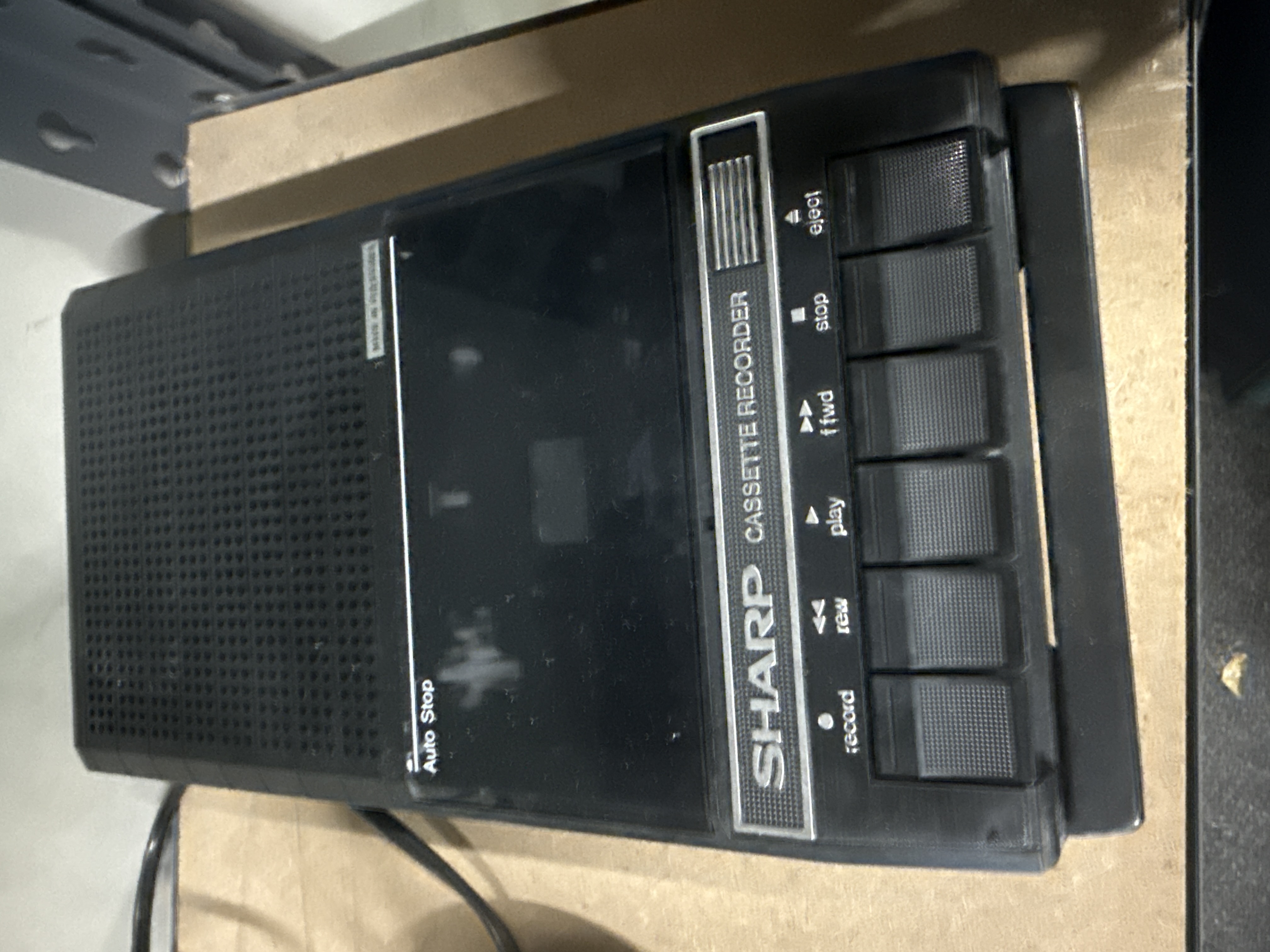 Sharp RD-620 Portable Mono Cassette Tape Recorder