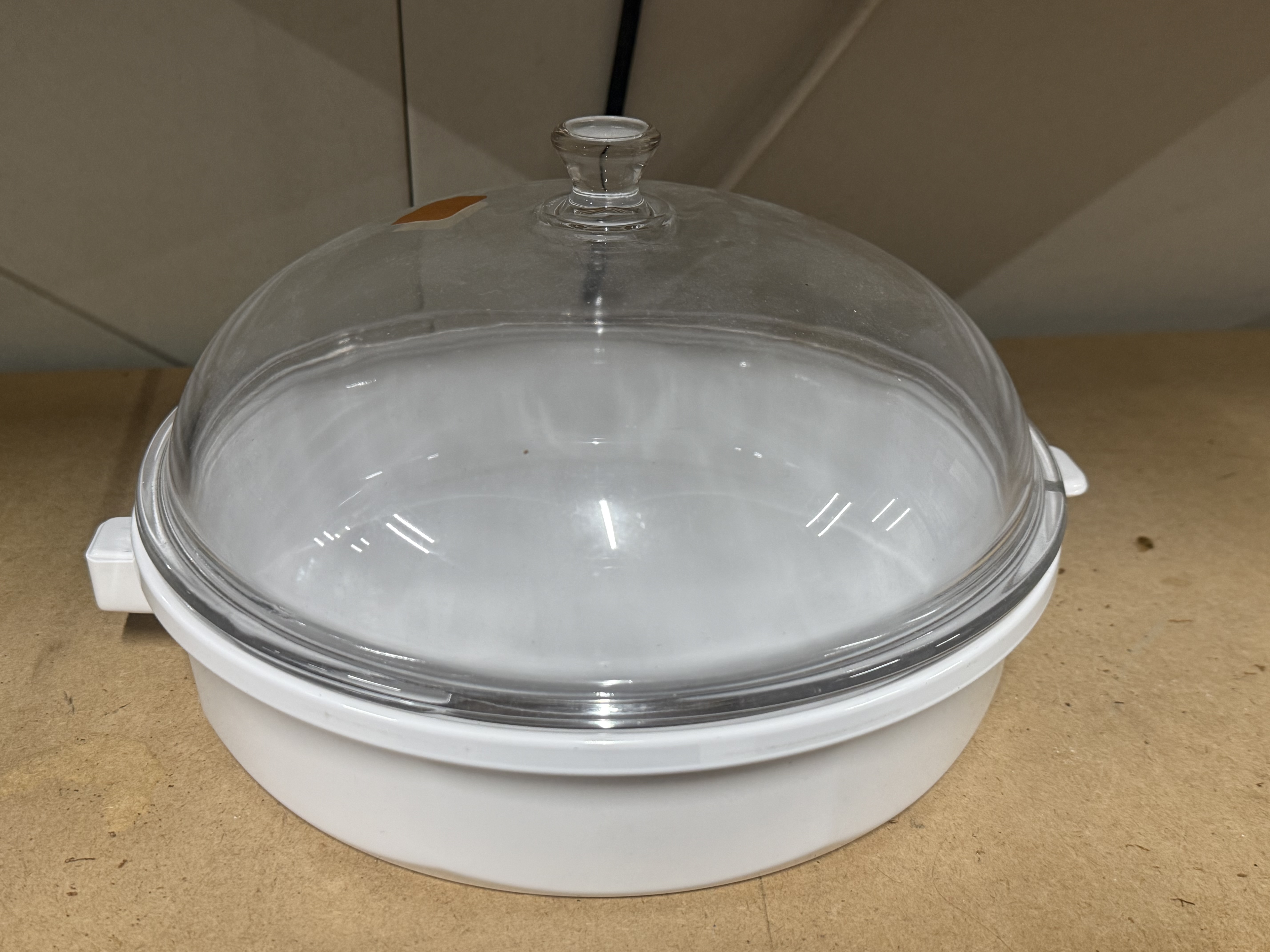 Princess House Nouveau exclusive white skillet and glass dome lid