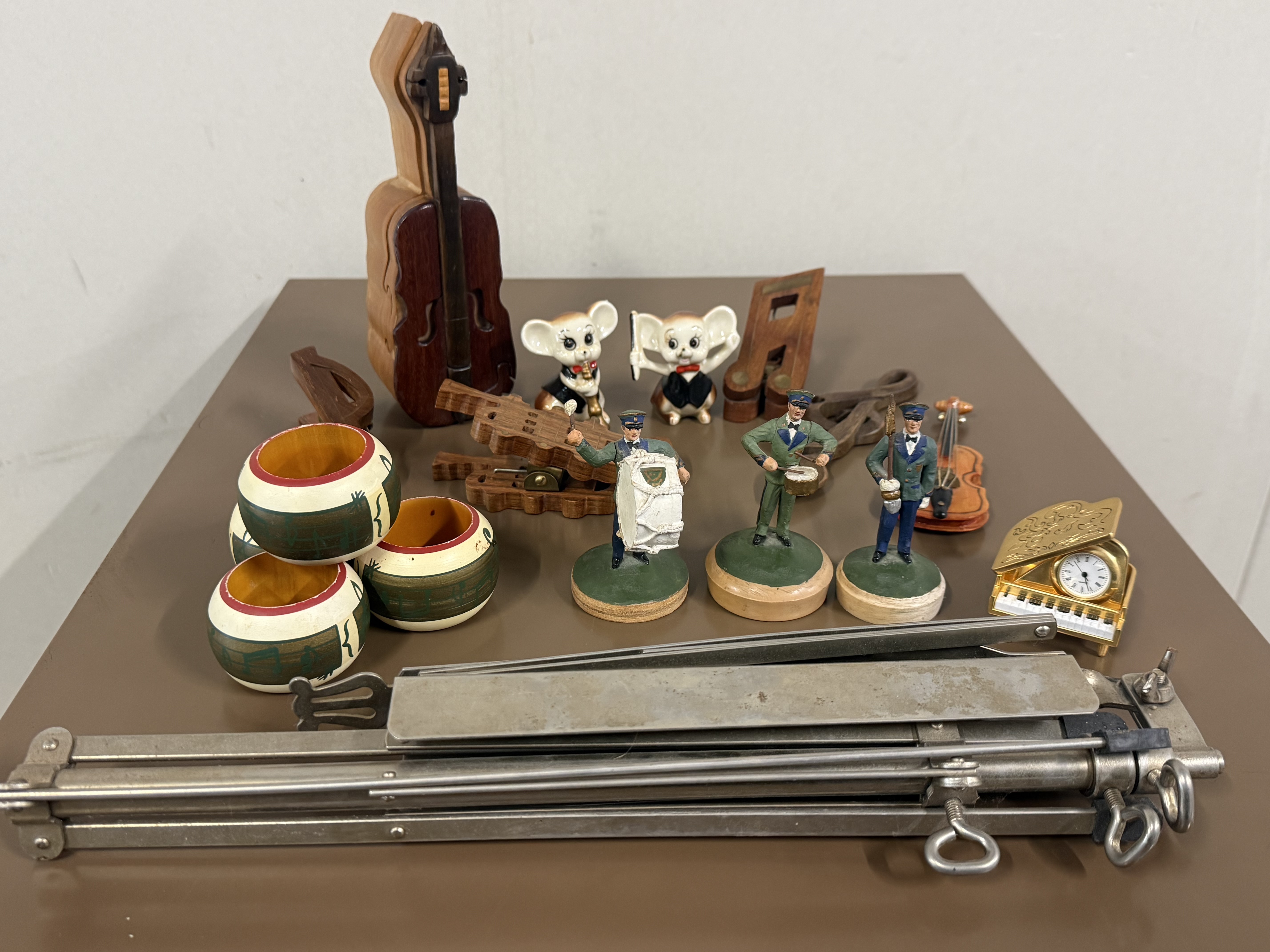A Collection of Music Themed Decorative Objects and Miniatures