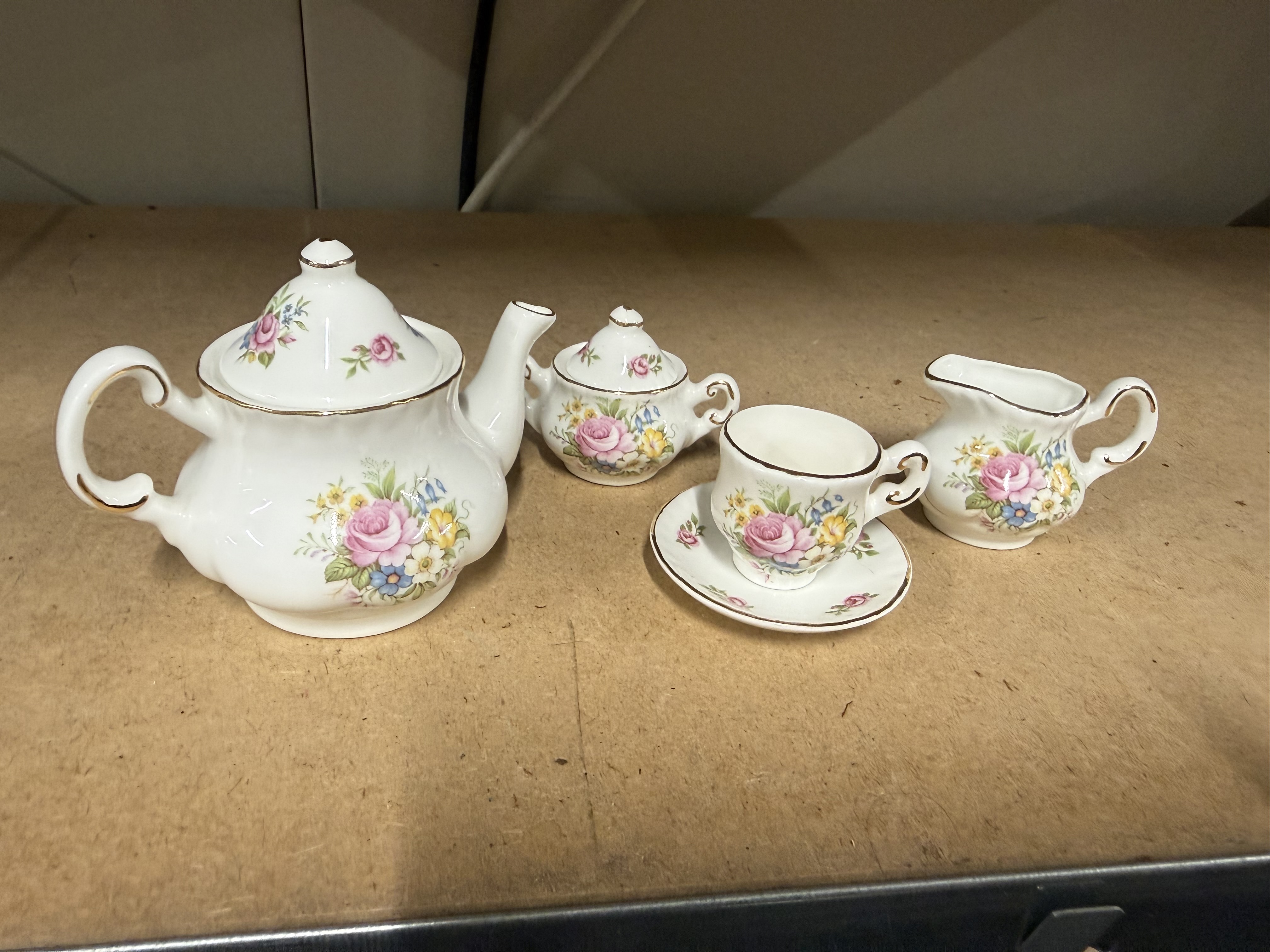 A set of Jean Mercer miniature bone china tea wares