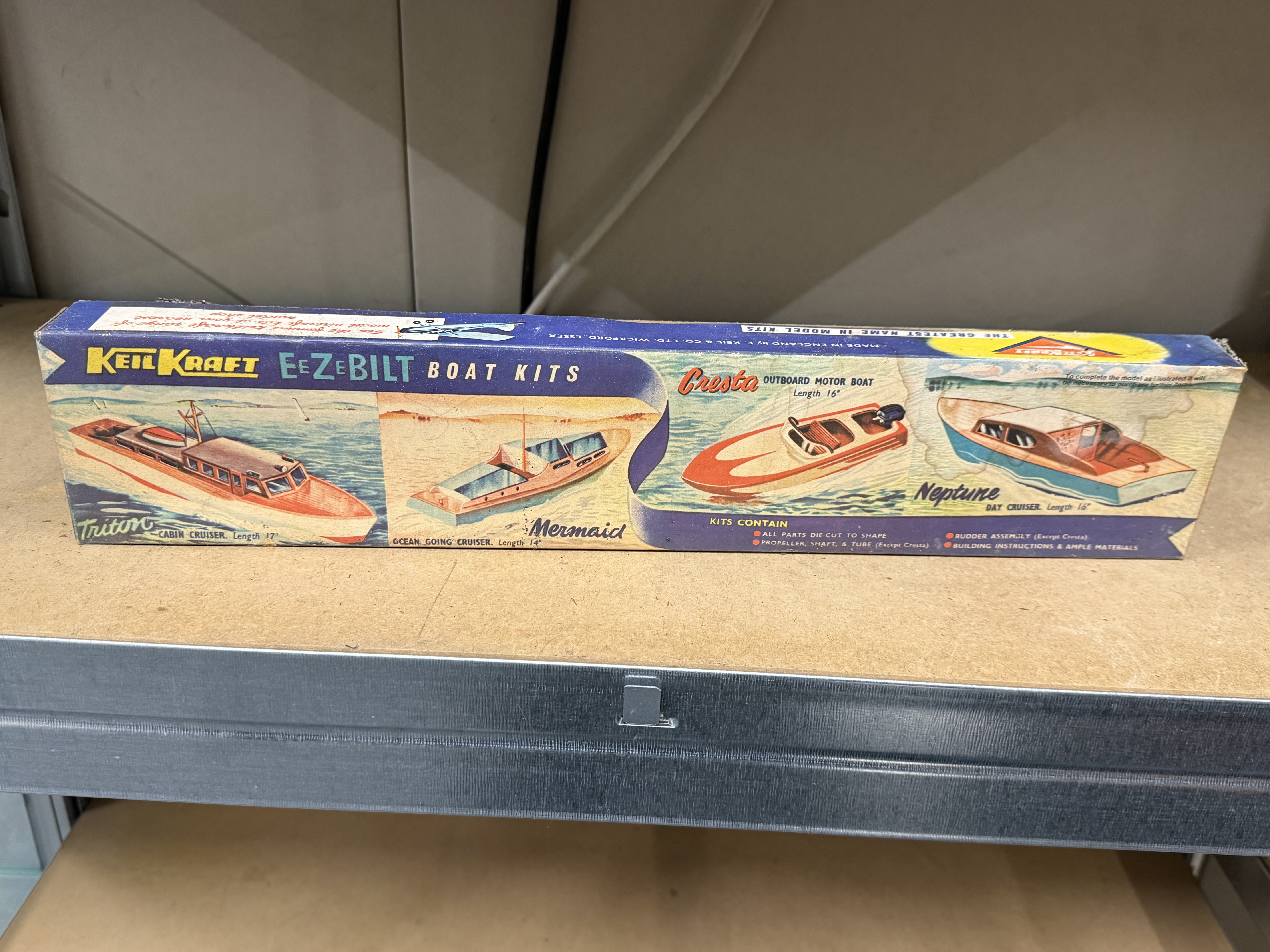 Vintage Keil Kraft EeZeBilt Triton 17 Inch Cabin Cruiser Kit