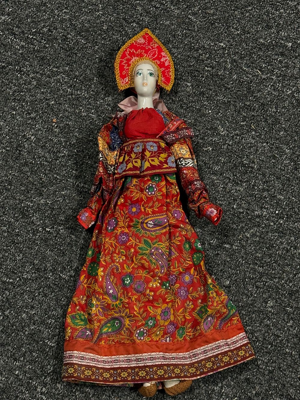 Lot 178: Traditional handmade Russian souvenir doll in folk costume