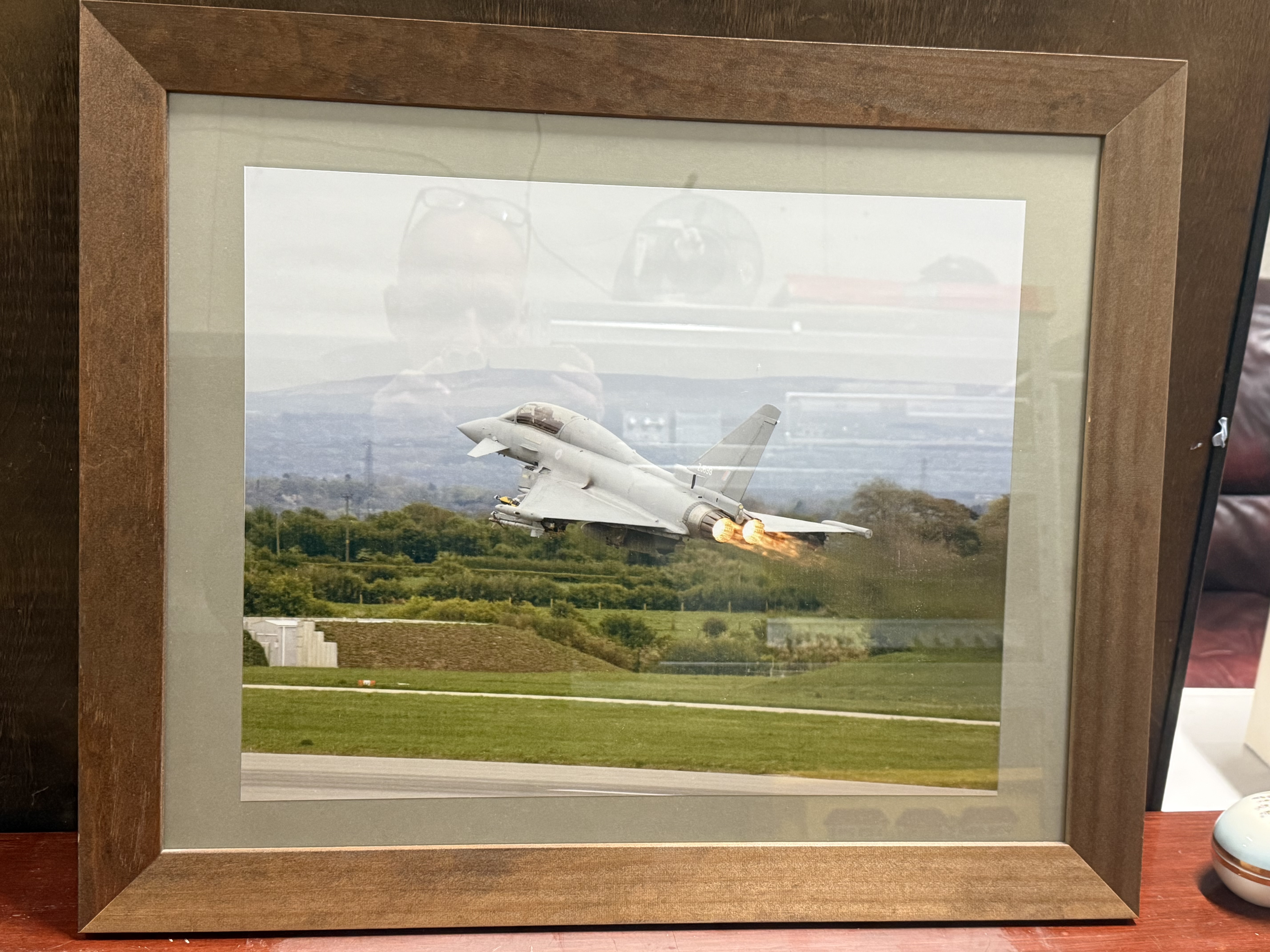 A Framed Colour Photograph of an RAF Eurofighter Typhoon